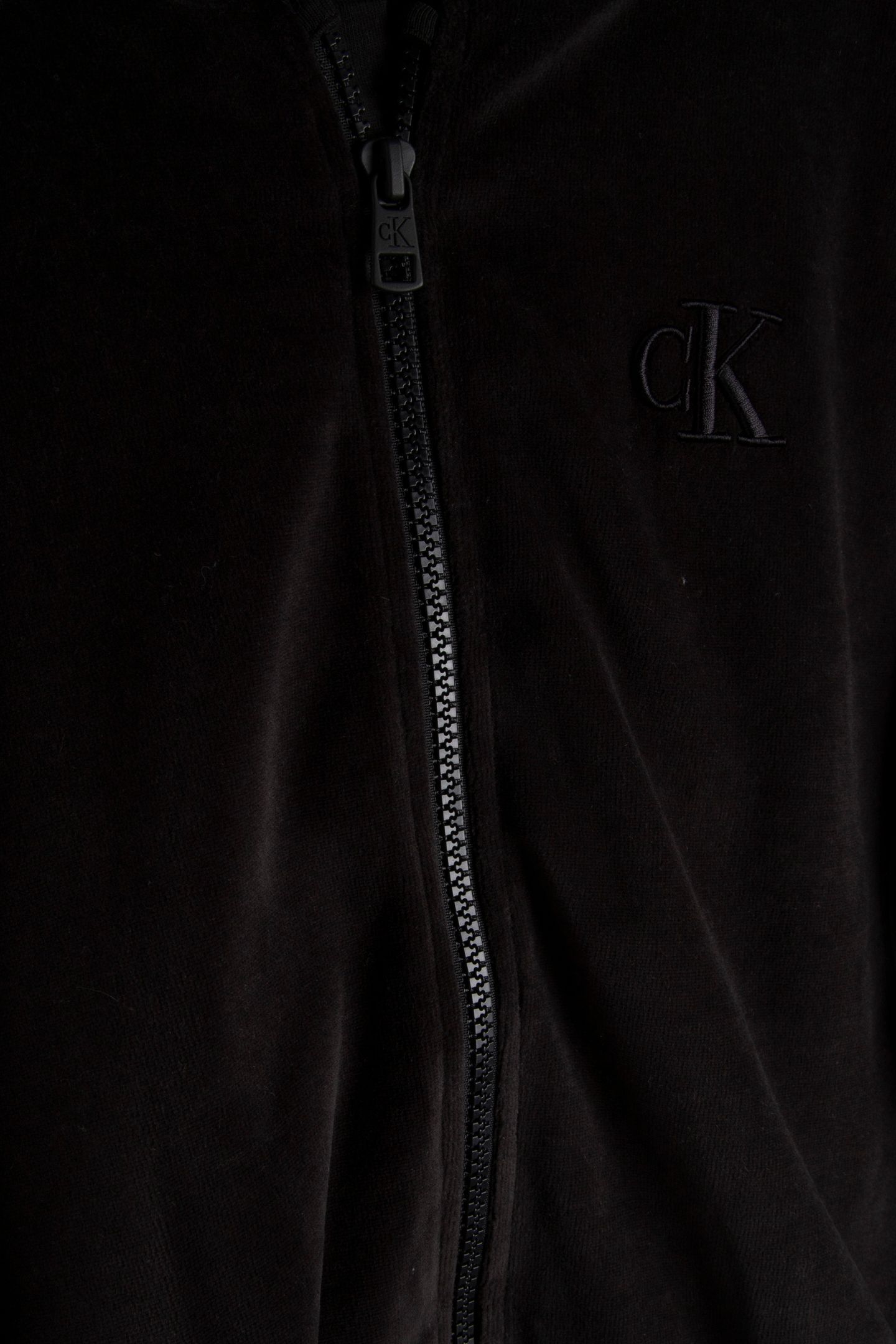 GIRLS VELVET PIPPING ZIP BLACK 4