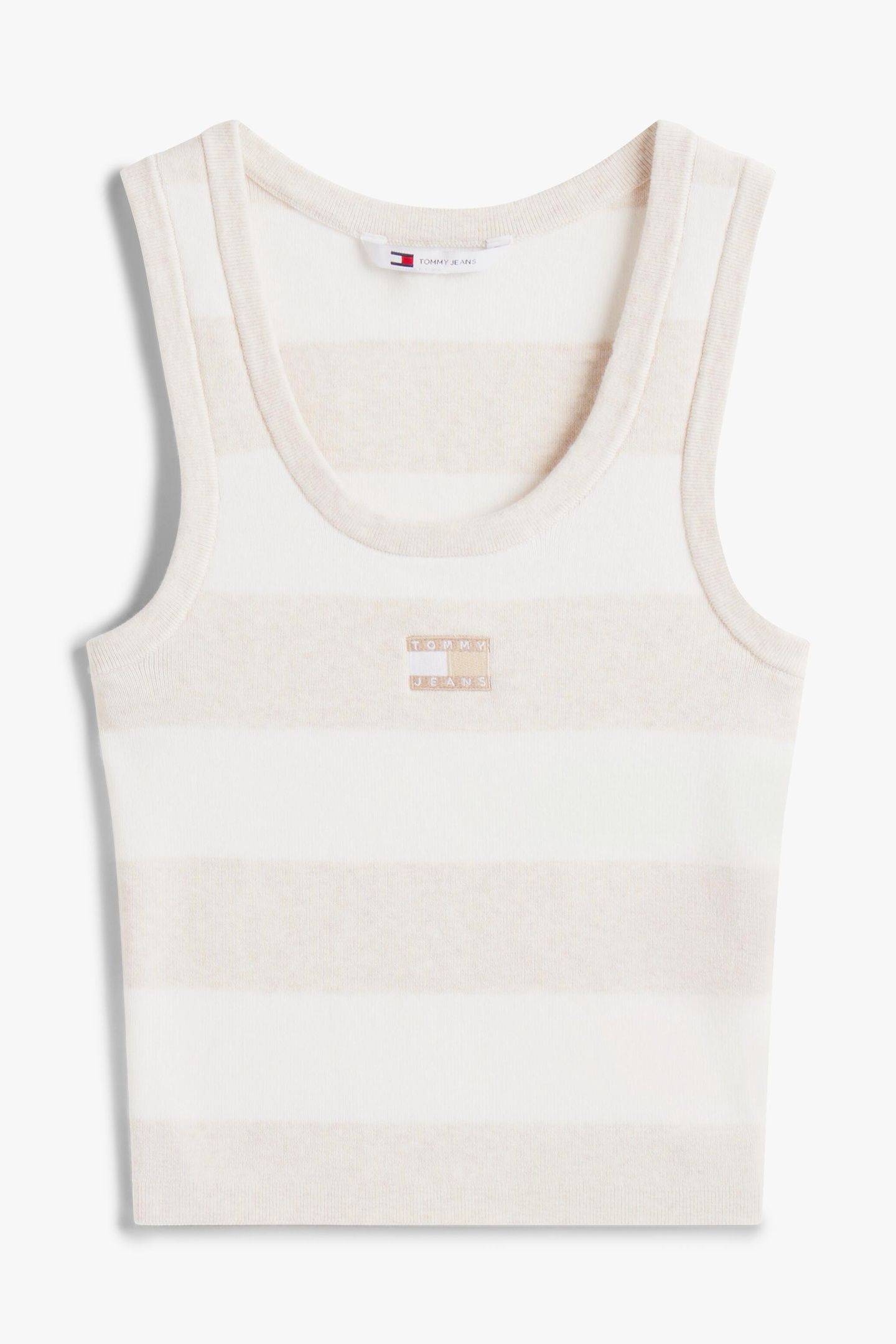 TJW CROP STRIPE TANK OATMEAL HEATHER/STRIPE 4