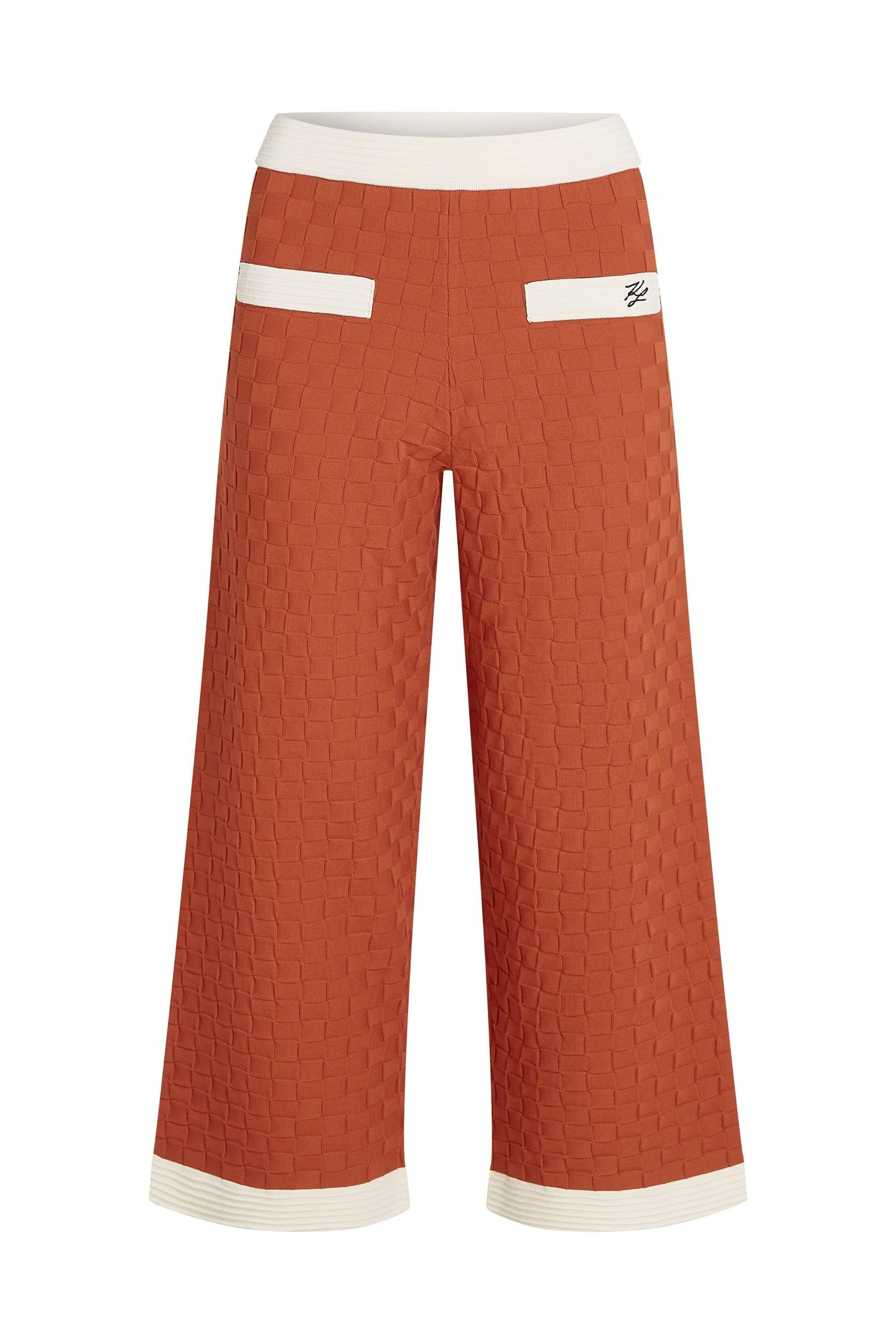 CONTRAST KNIT PANTS CINNABAR 1