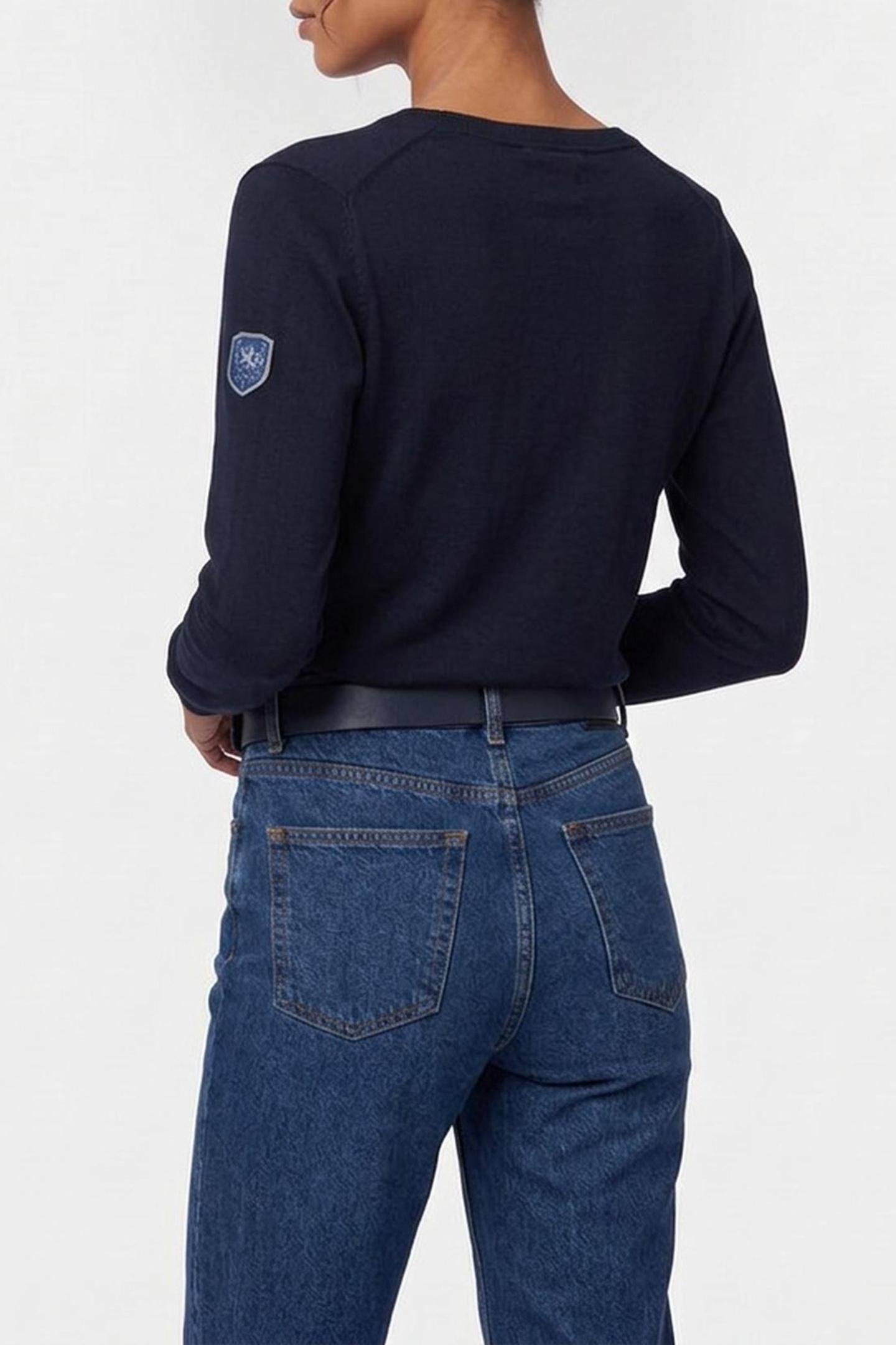 HERITAGE V-NECK SWEATER MIDNIGHT 2