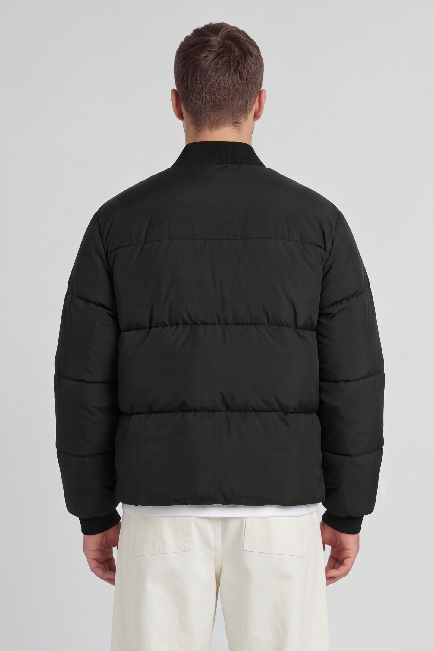 PUFFER BOMBER JACKET JET BLACK 2