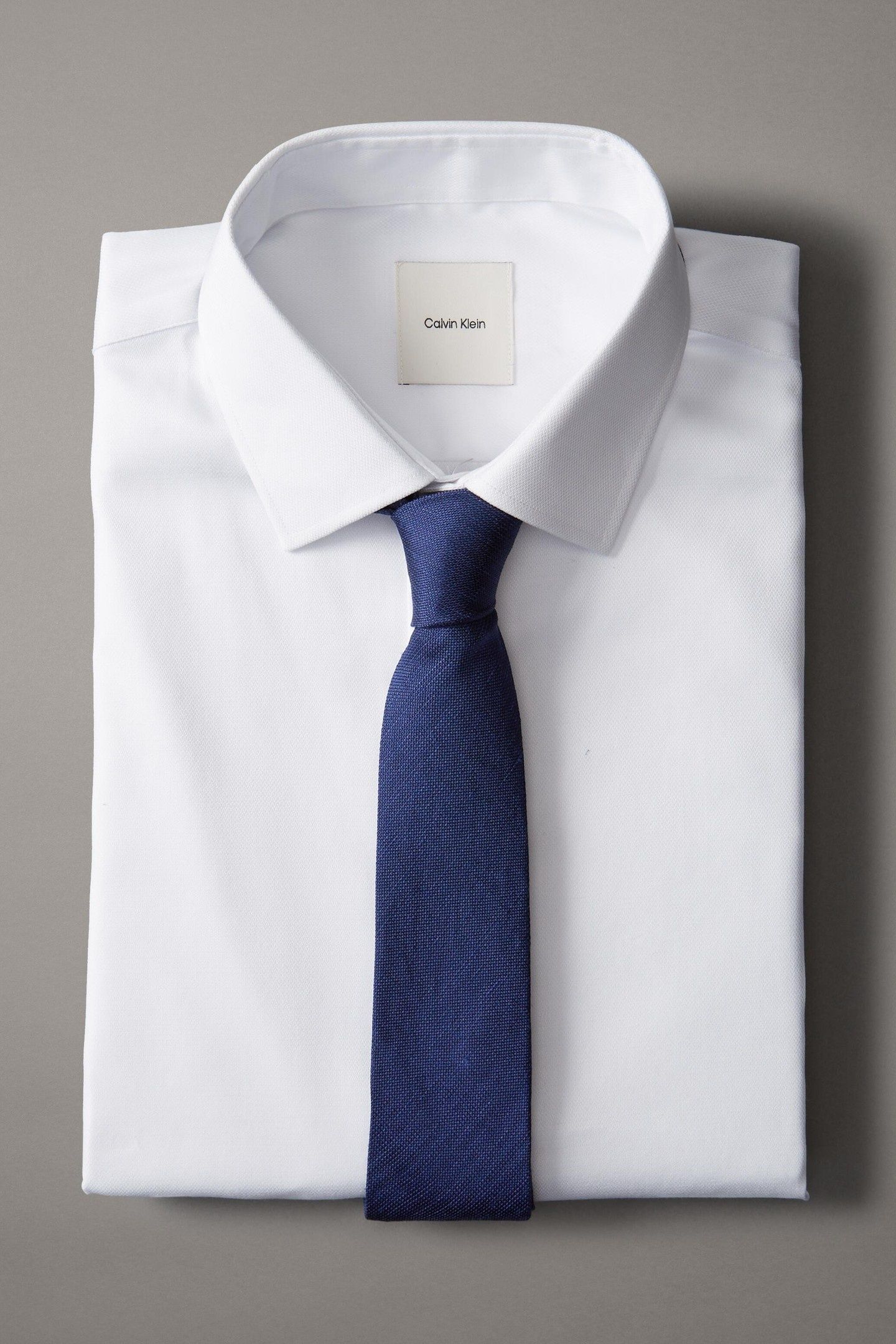 TRACY LINEN TEXTURED TIE NAVY BLUE 2
