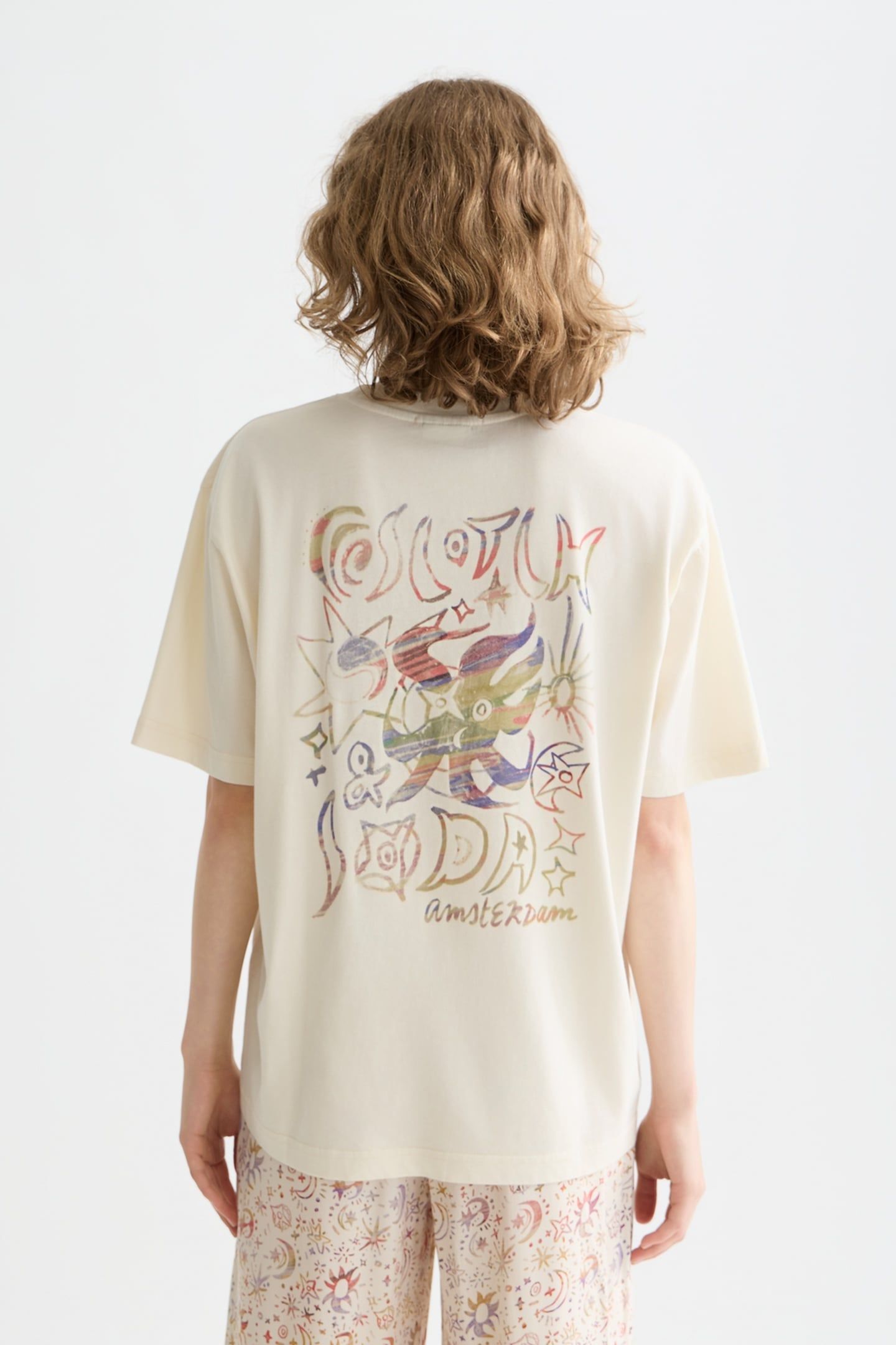 WASHED ARTWORK LOOSE T-SHIRT EGGNOG 2