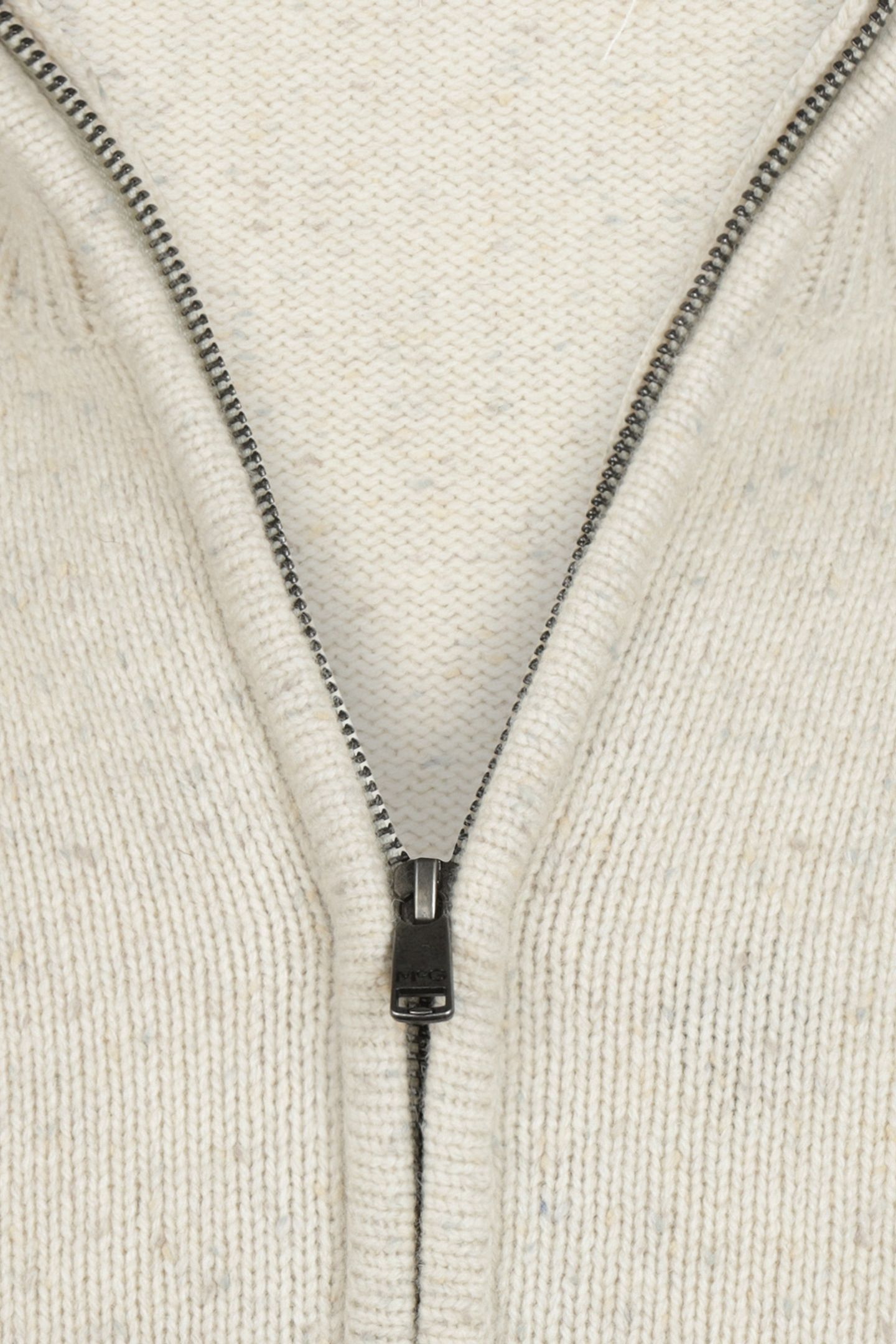 ZIP THRU FISHERMANS CARDIGAN STONE 4