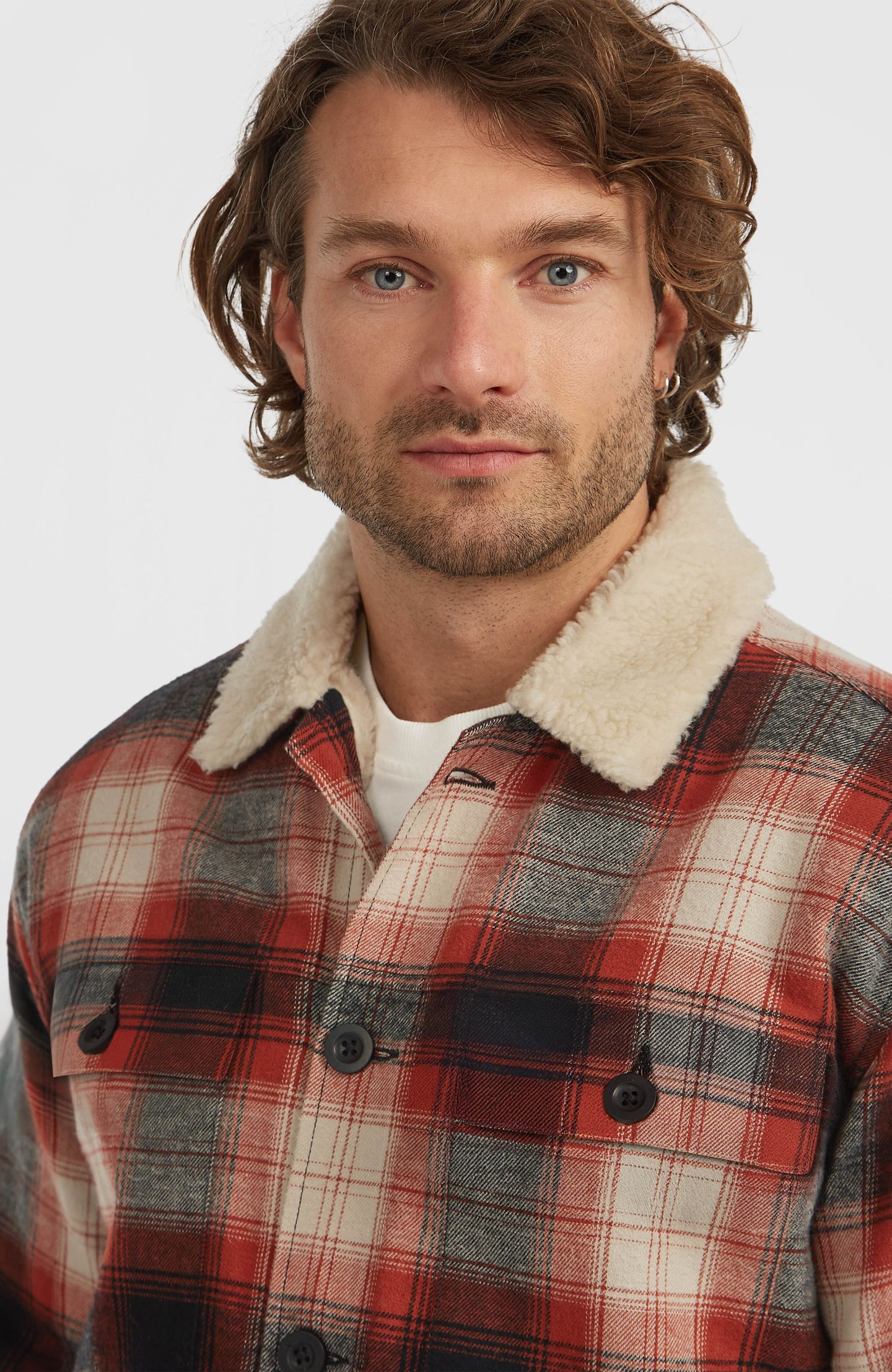 O'RIGINALS FLEECE LINED JACKET BONFIRE CHECK 6