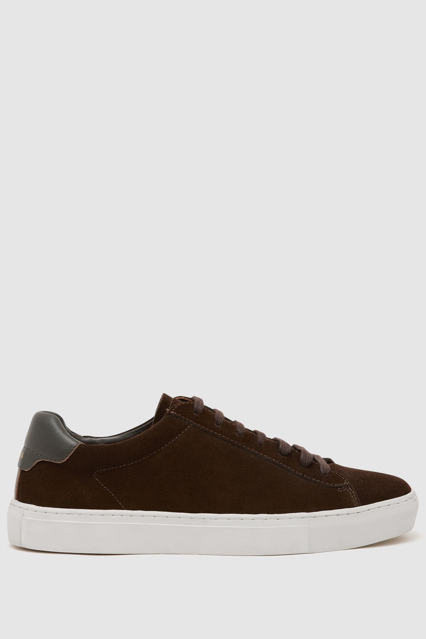 NUBUCK LOW TOP TRAINER CHOCOLATE BROWN 1