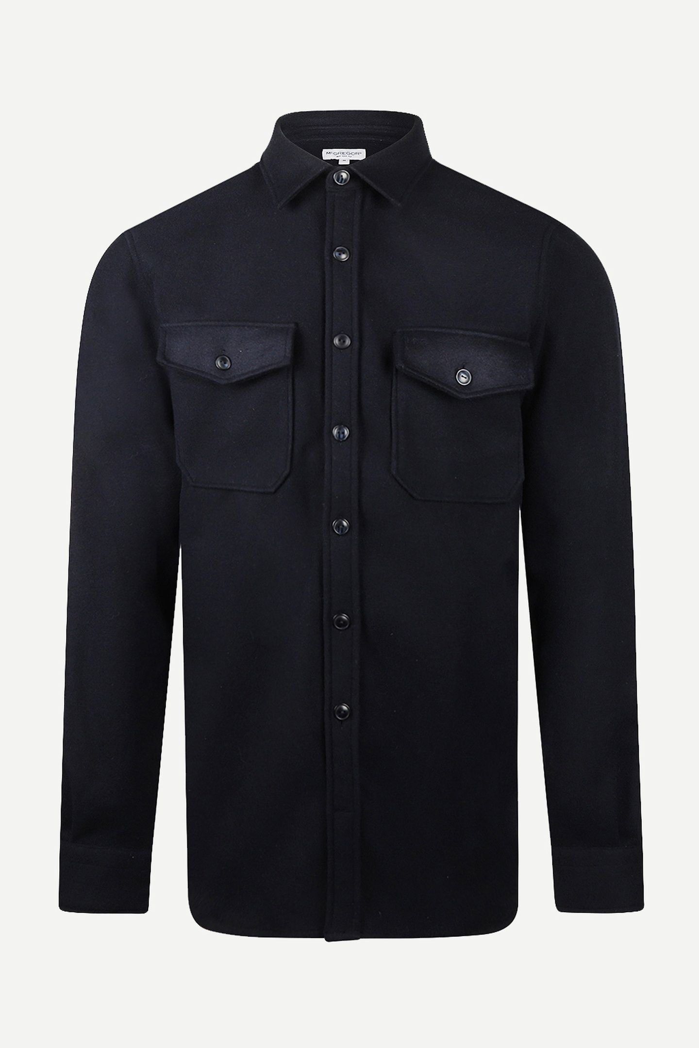WOOL LOOK OVERSHIRT NAVY 2