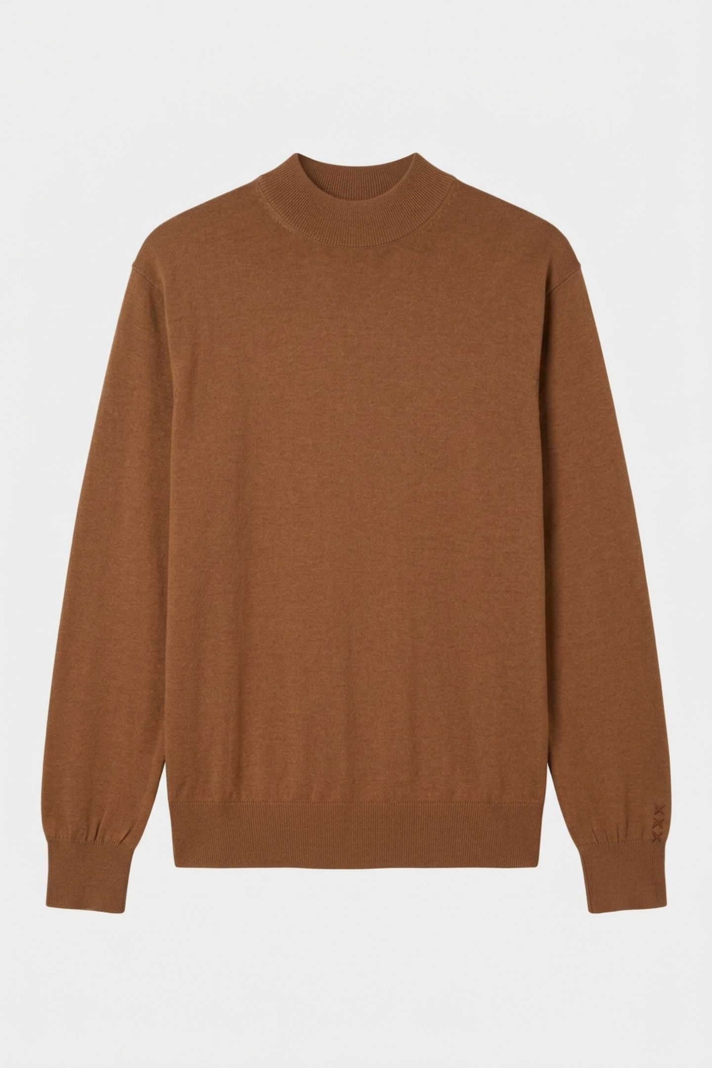 CORE - DROPPED SHOULDER MOCK NECK PULLOVER MEDIUM BEIGE 3