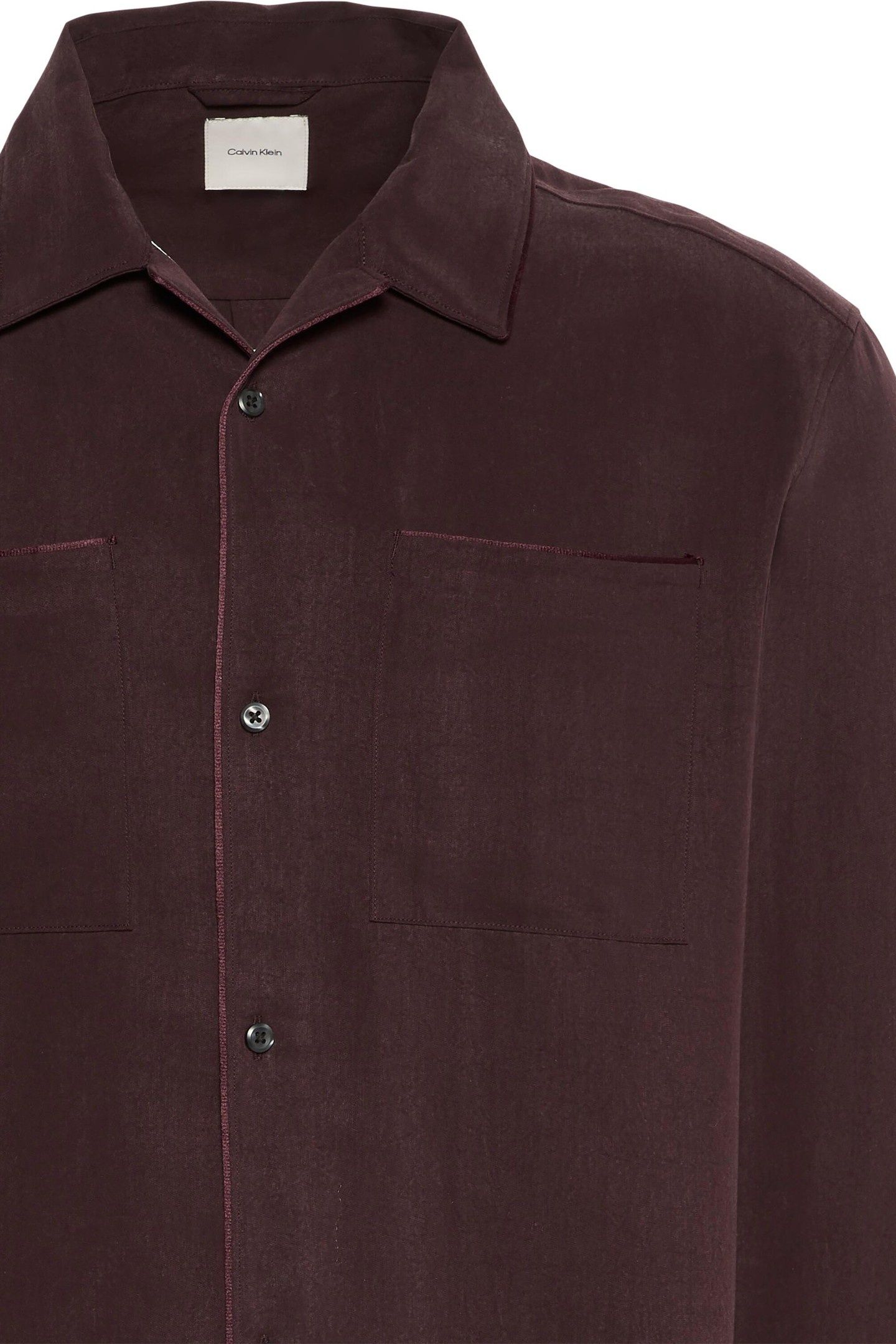 LS GLOSSY CAMP COLLAR SHIRT MOCHA BROWN 3