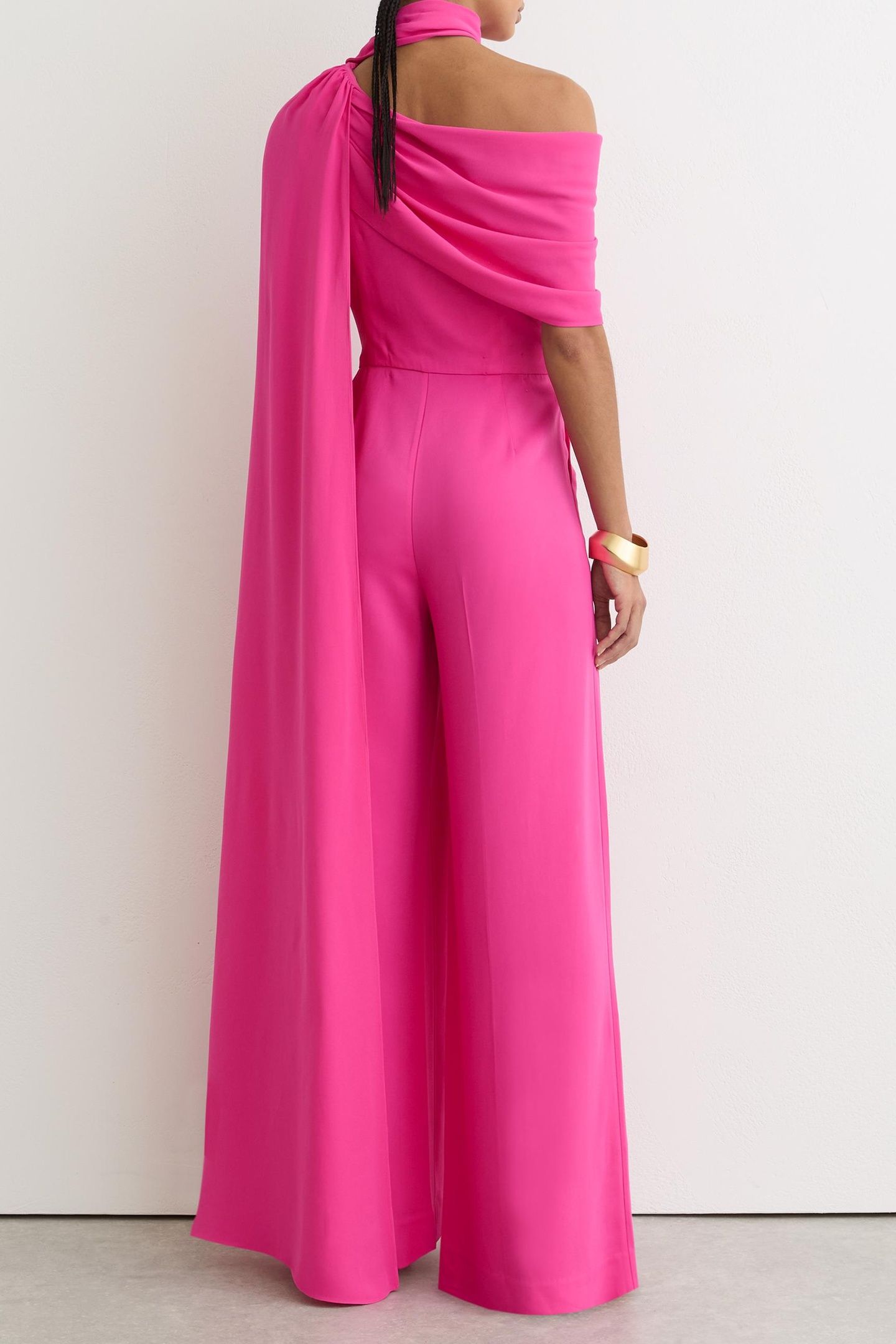 DRAPE DETAIL OCCASION JUMPSUIT RASPBERRY PINK 3