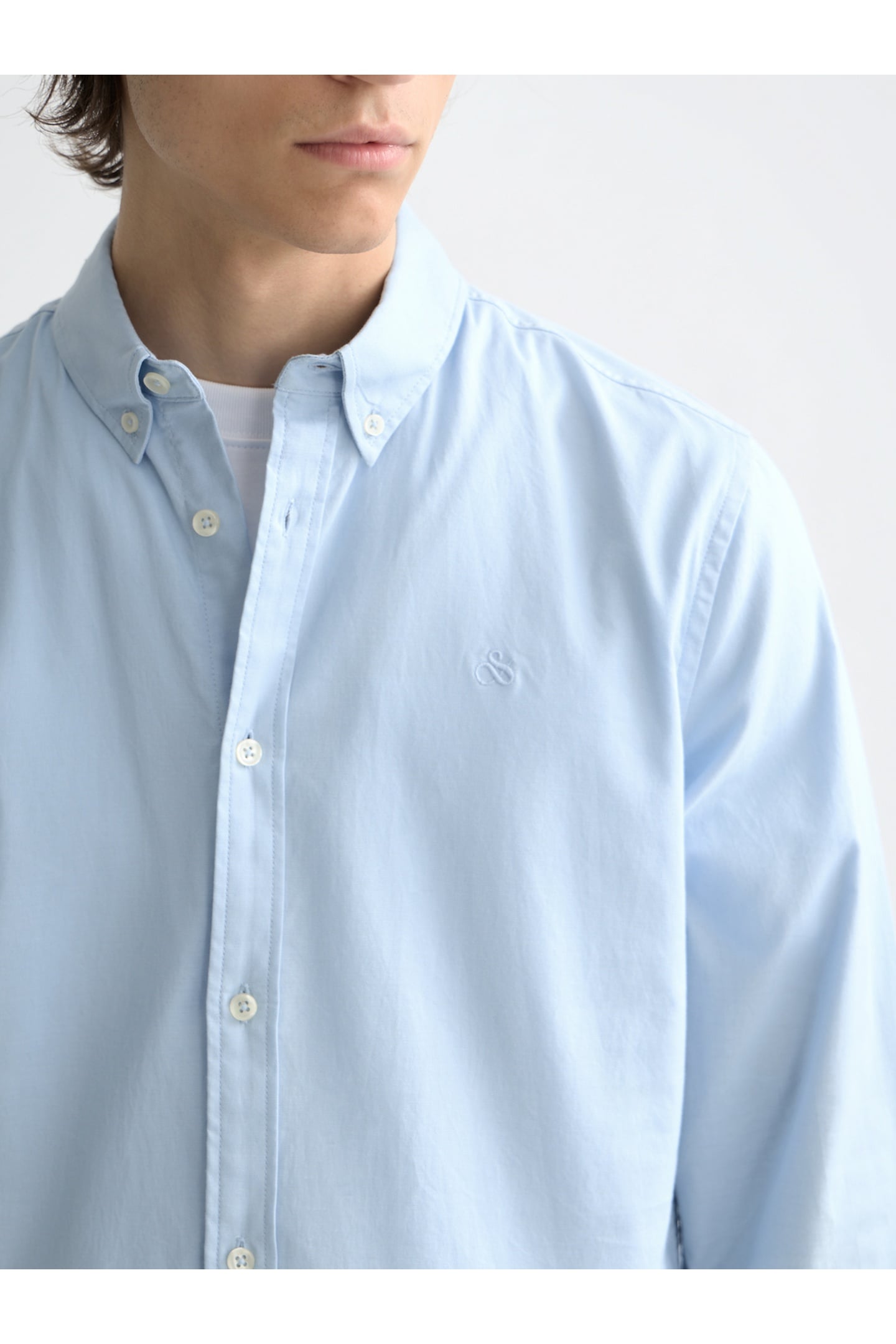 OXFORD SOLID REGULAR-FIT SHIRT MEDIUM BLUE 6