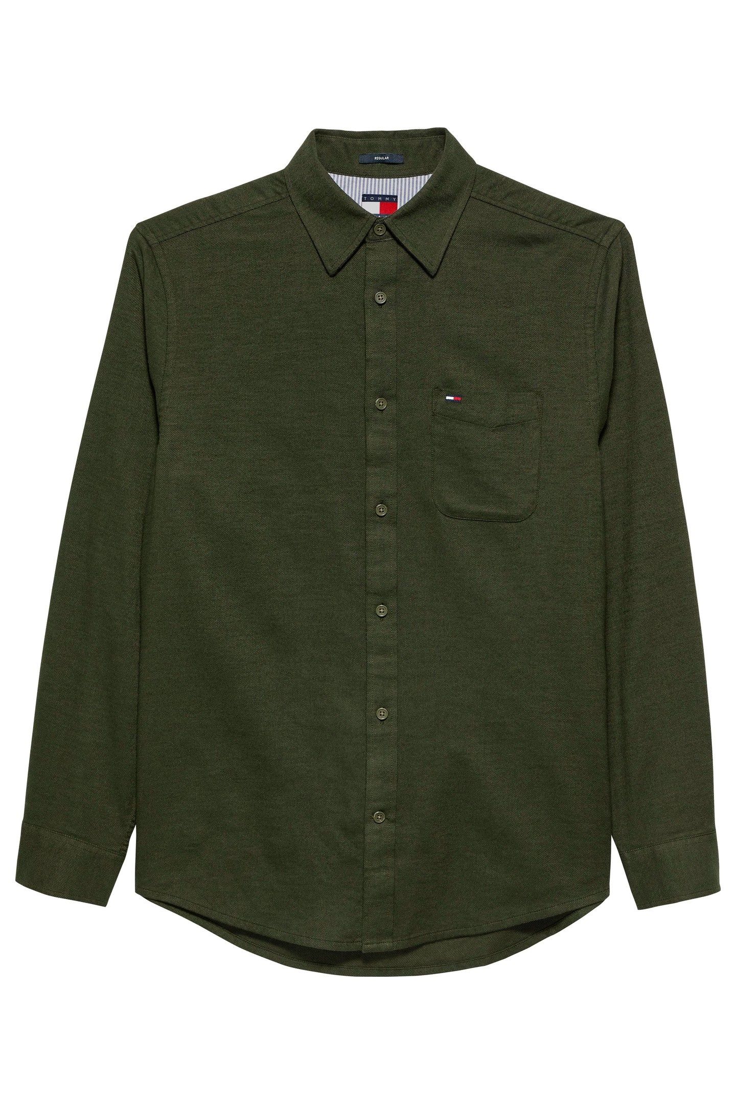 TJM REG FLANNEL SHIRT DARK GREENERY 1
