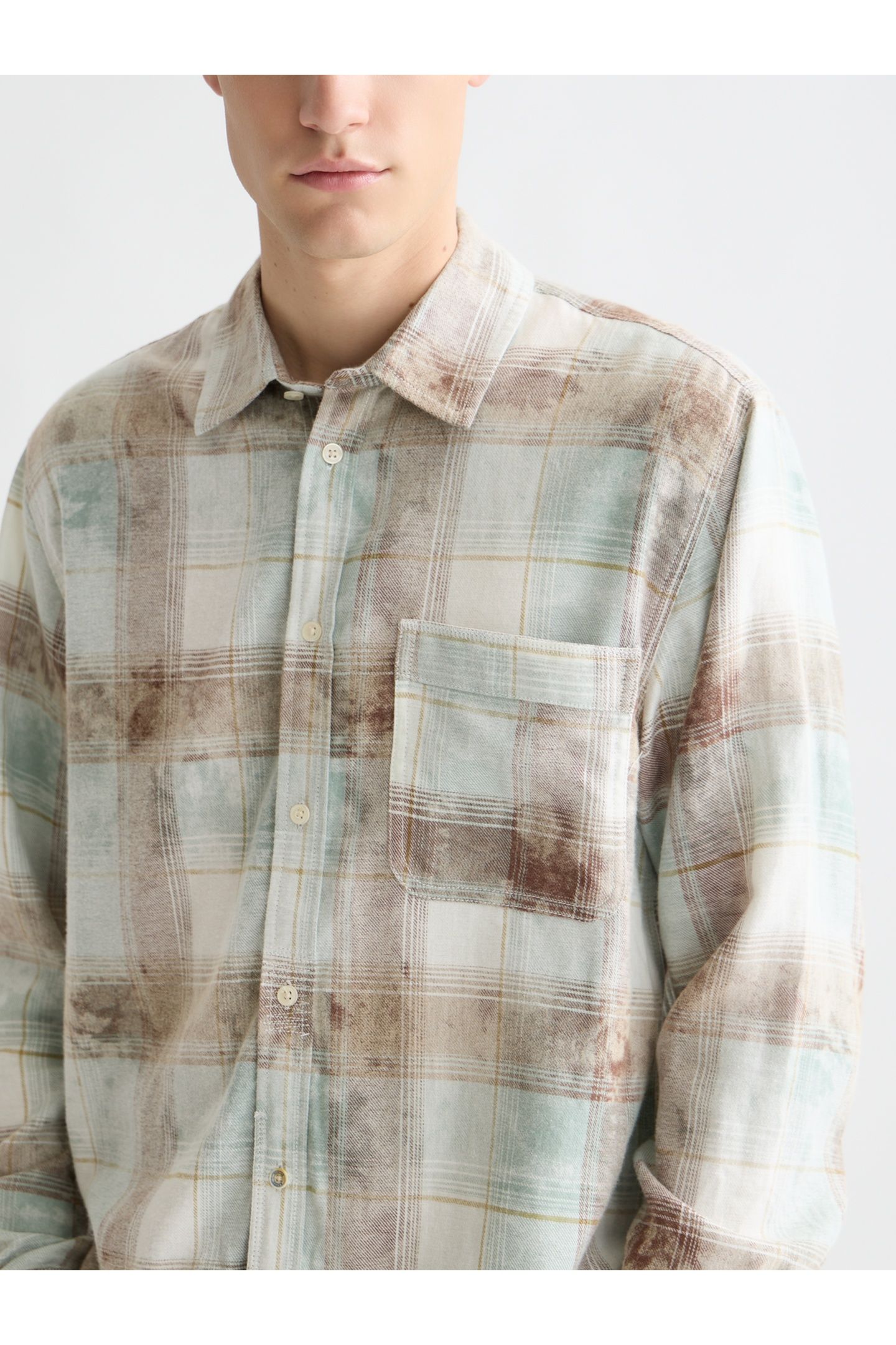 WASHED CHECK RELAXEDFIT SHIRT NAVY 6