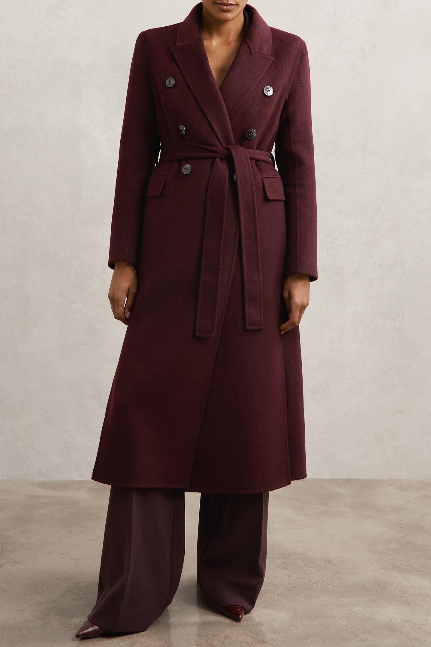 DB BLINDSEAM COAT BURGUNDY 2