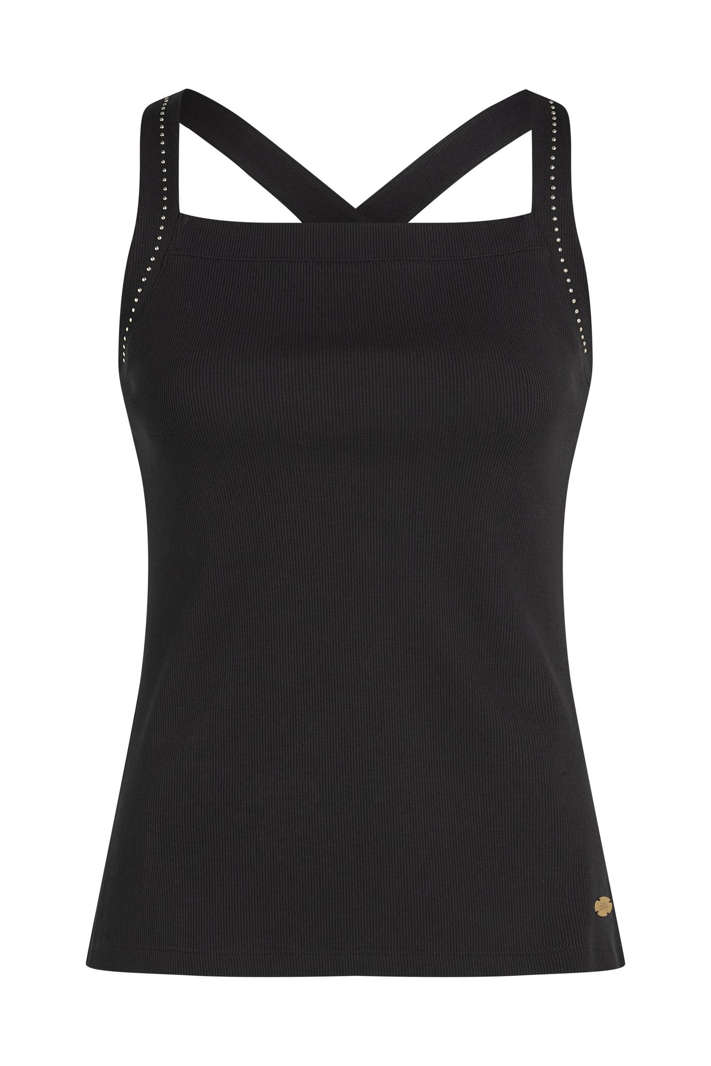 MINI STUD DETAIL TANK TOP BLACK 4