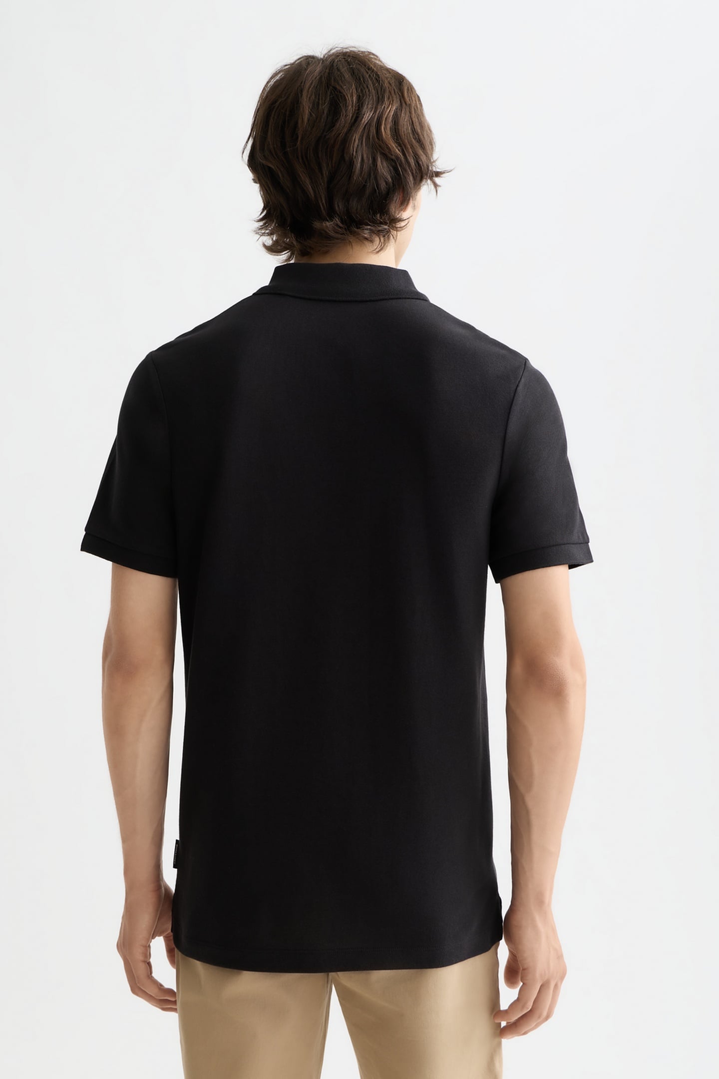 CHEST LOGO REGULAR-FIT PIQUE POLO BLACK 2