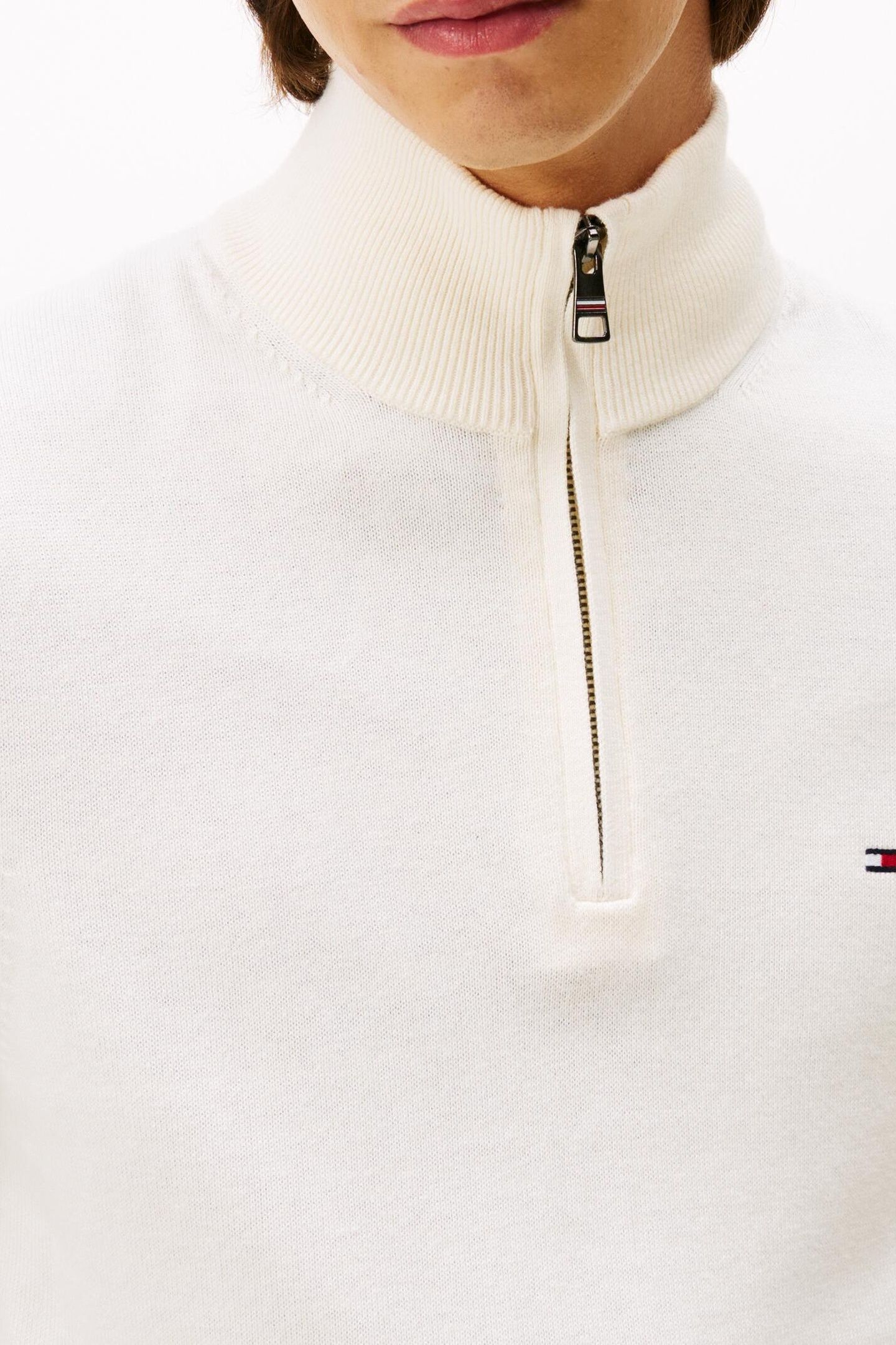 PIMA COTTON CASHMERE SWEATER IVORY PETAL 6
