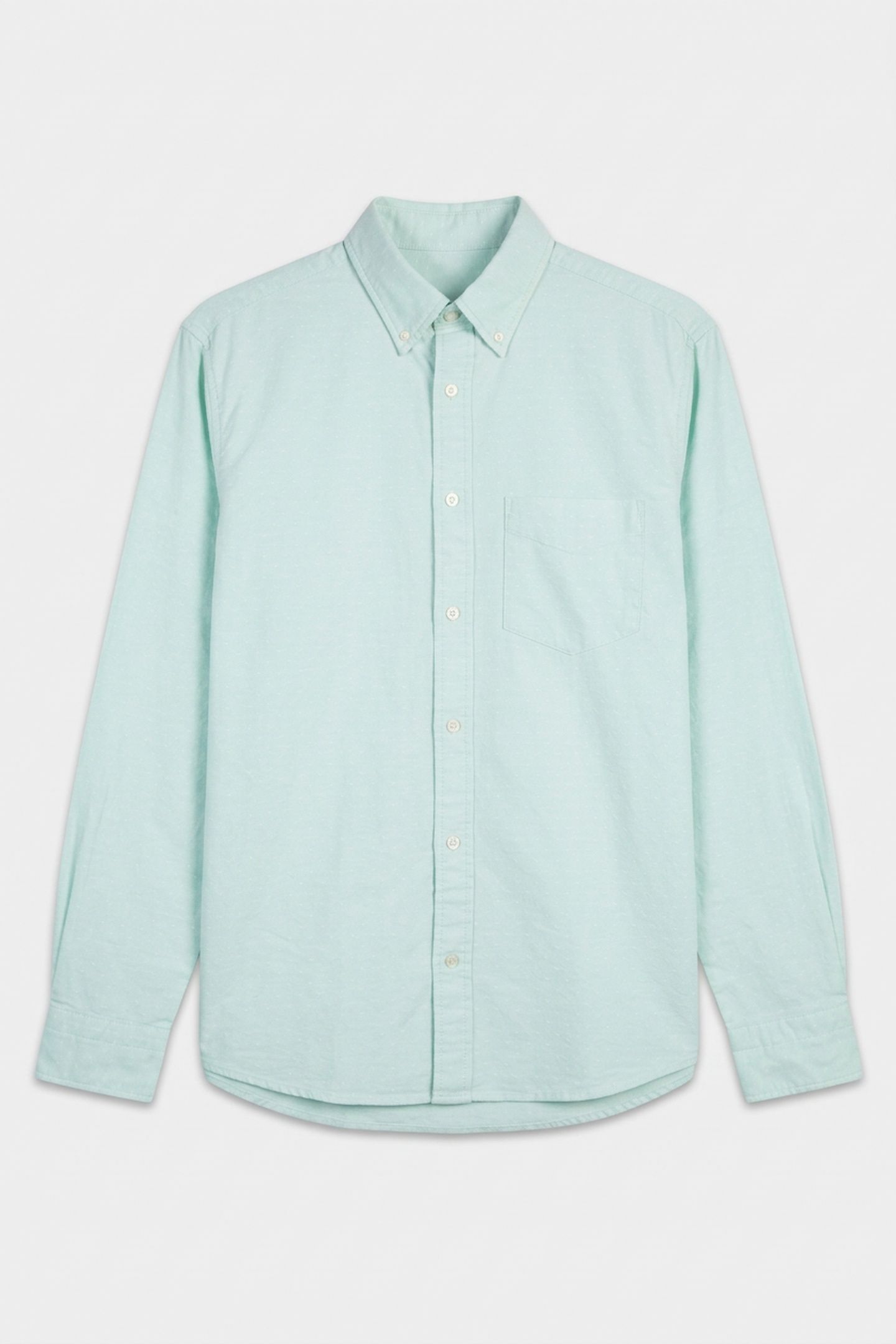 REG CLASSIC OXFORD DOBBY SHIRT TURQUOISE 3
