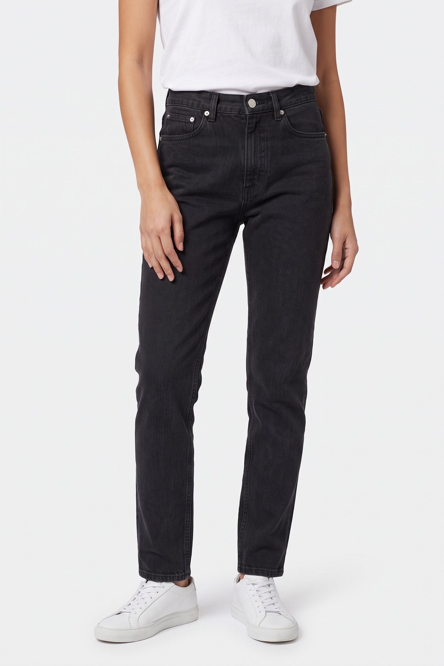UNISEX JEANS SMALL NEW STANDARD WASHED BLACK 4
