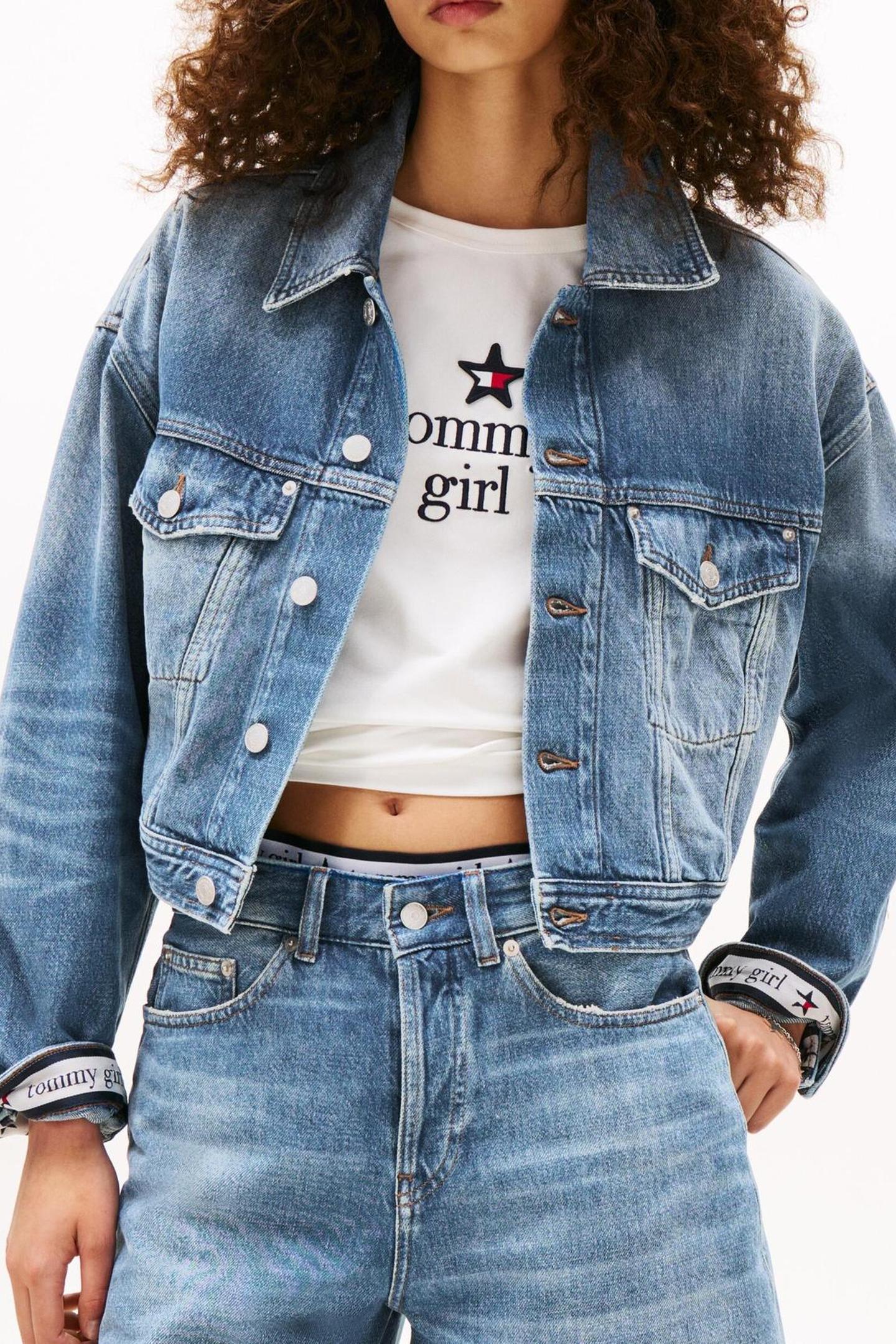 TOMMY GIRL OVERSIZED JACKET INDIGO WASH 3