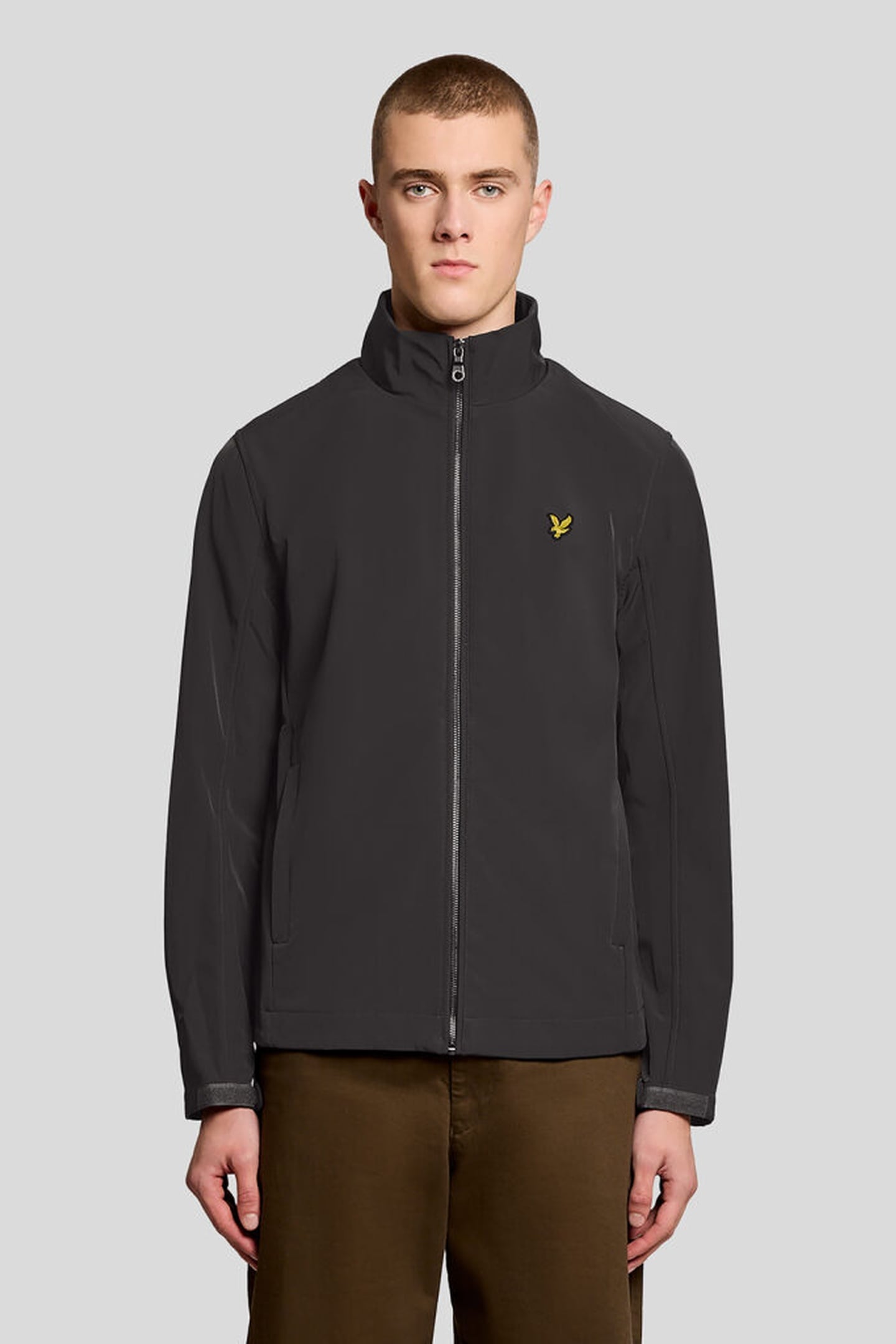 MESH BACK SOFTSHELL FUNNEL NECK JACKET GUNMETAL 1