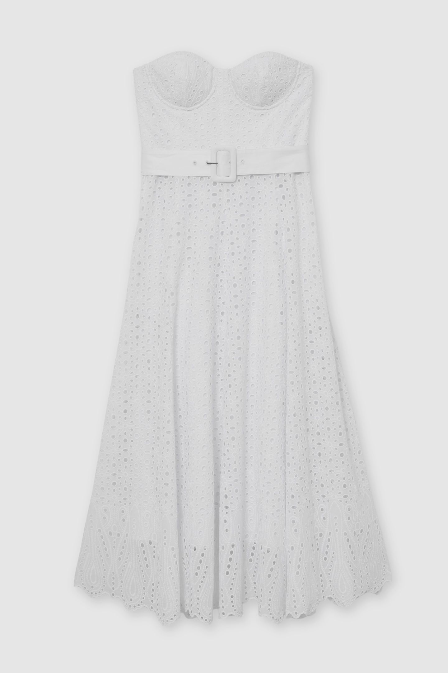 LACE BUSTIER DRESS WHITE 4