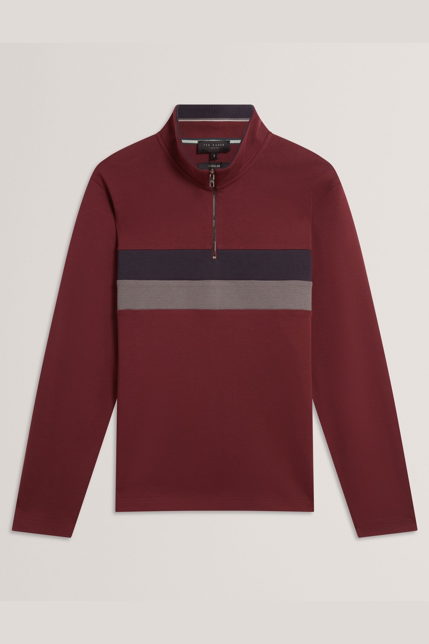 LS REGULAR FIT HALF ZIP MAROON 3
