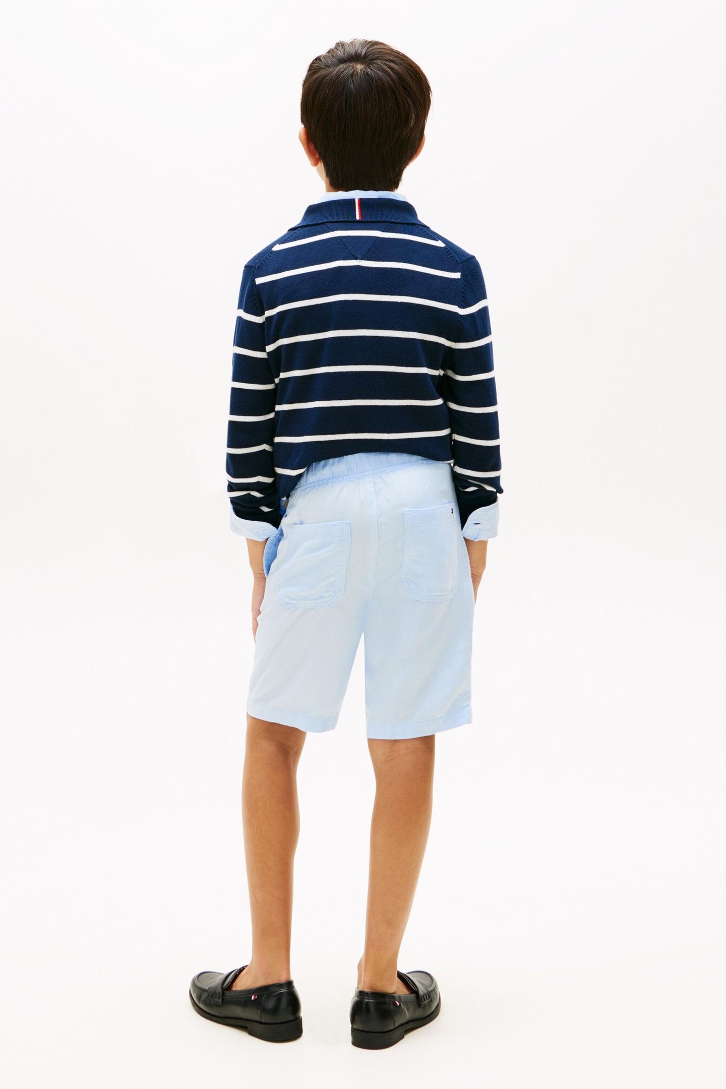 BOYS LINEN BLEND SHORT SWEET BLUE 3