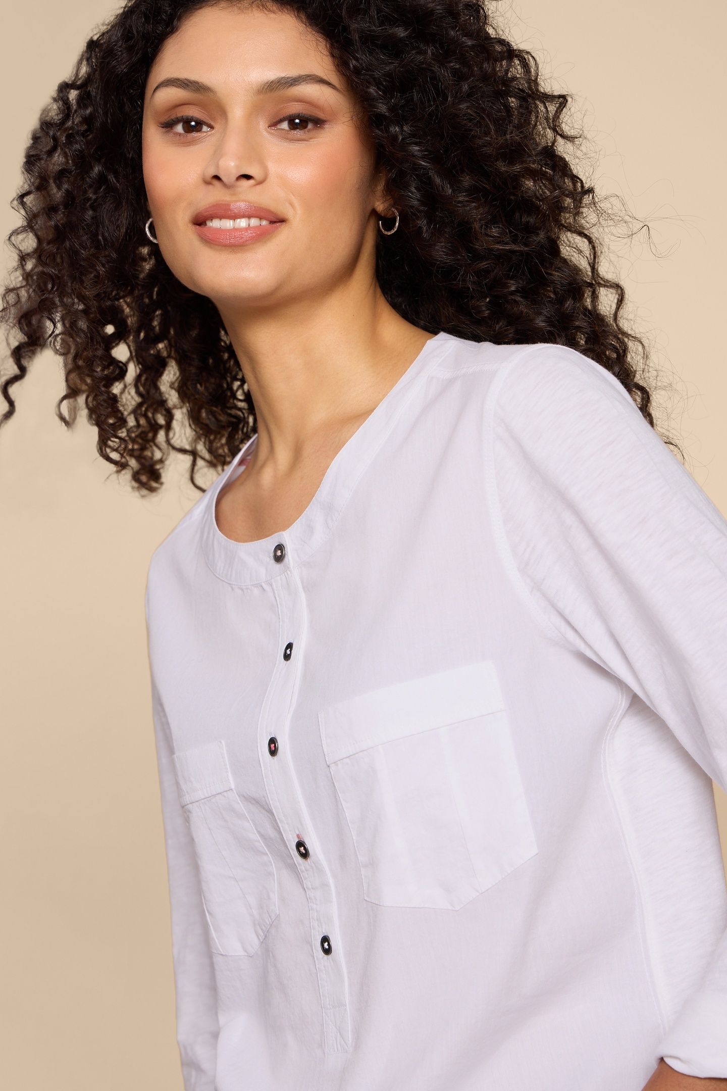 MACLEY MIX SHIRT PALE IVORY 5
