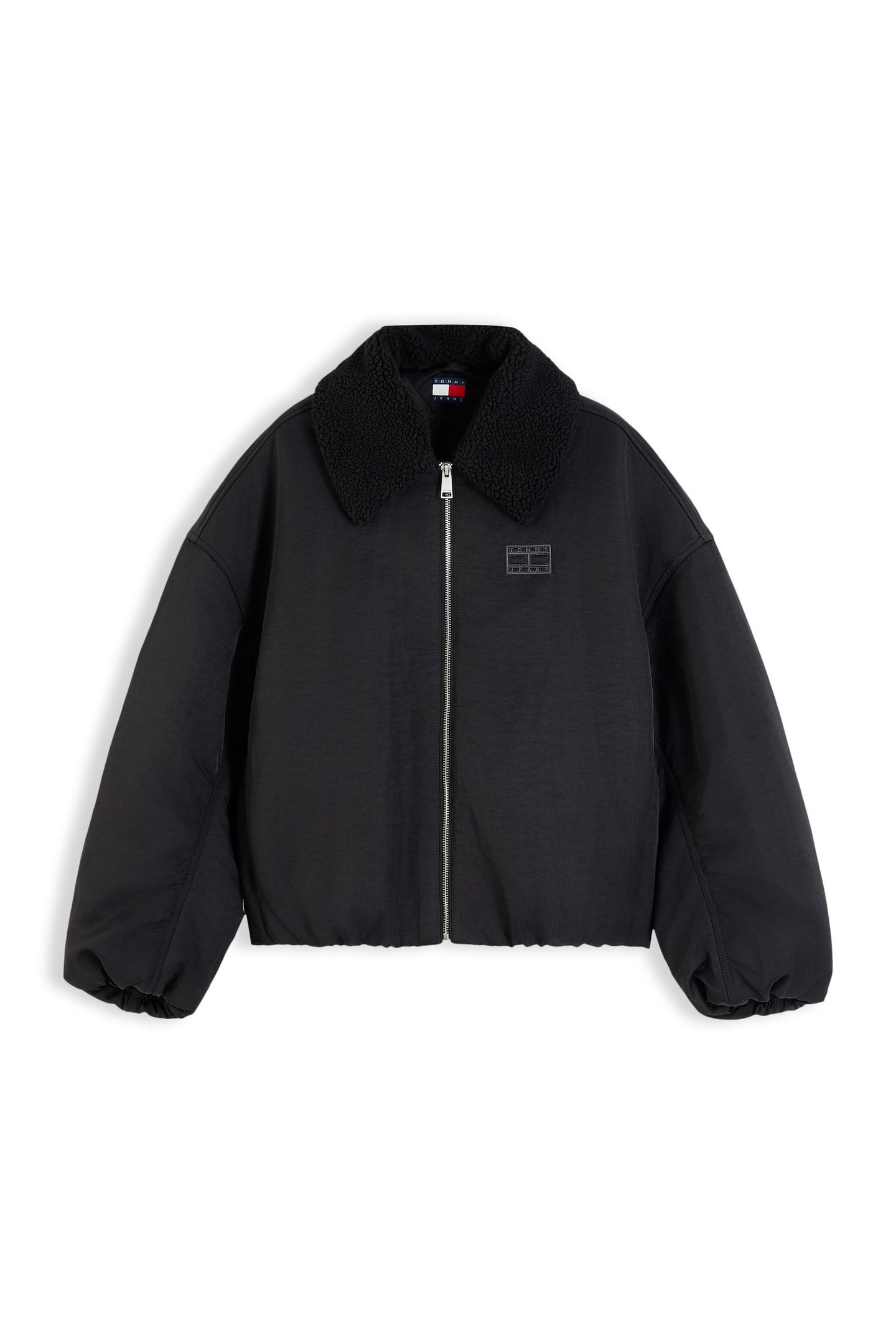 FUR COLLAR UTILITY JACKET BLACK 4