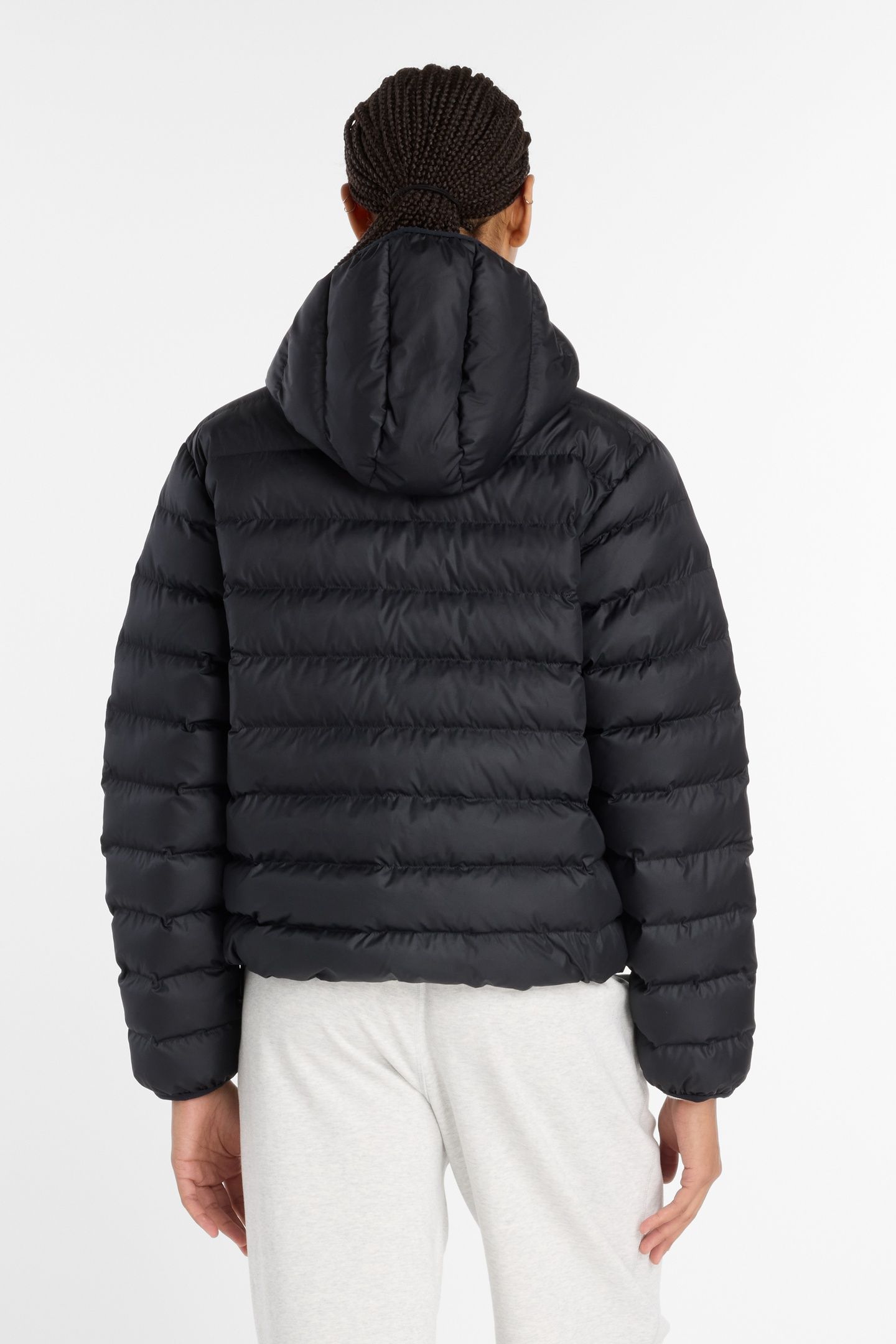 SPORT ESSENTIALS HOODED PUFFER BLACK 2
