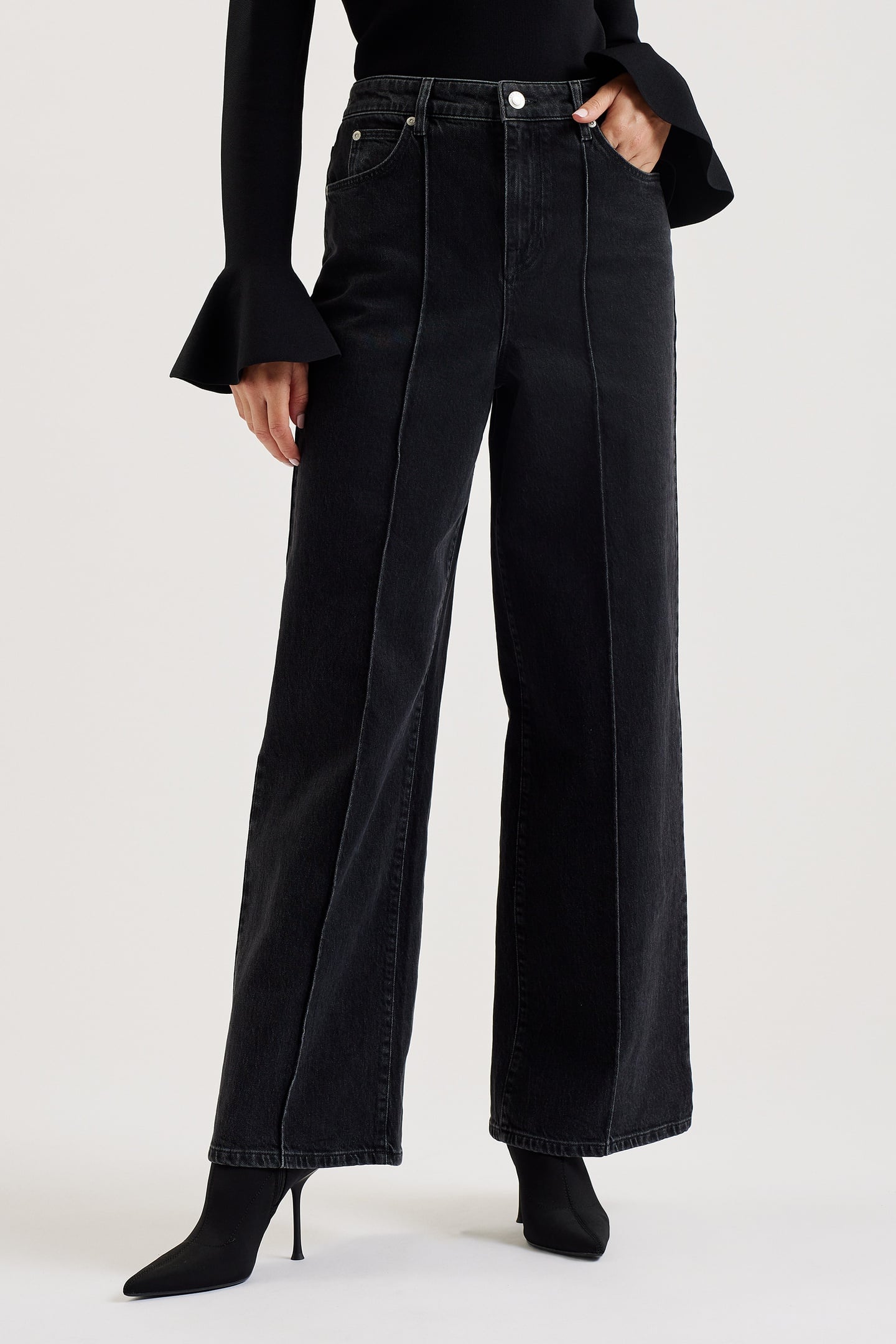 SUKIKO WIDE LEG JEANS BLACK 2
