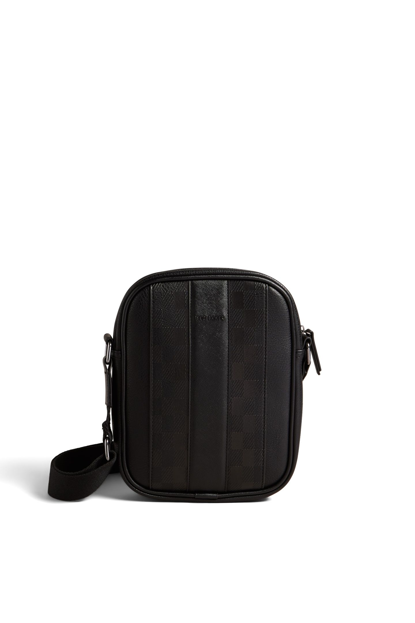 WAYDON HOUSE CHECK PU FLIGHT BAG BLACK 1