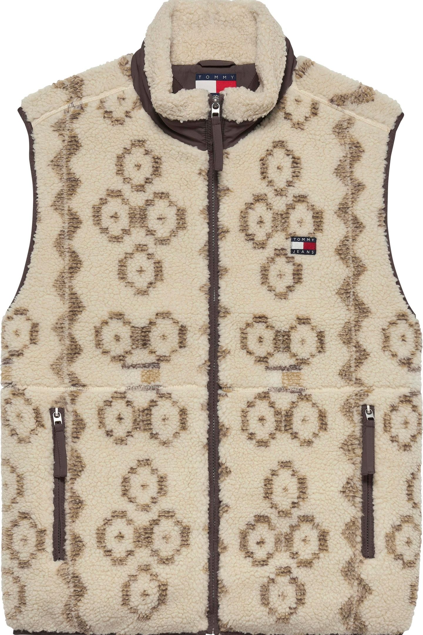 TJM TEDDY AOP VEST BLACK WALNUT AOP 1