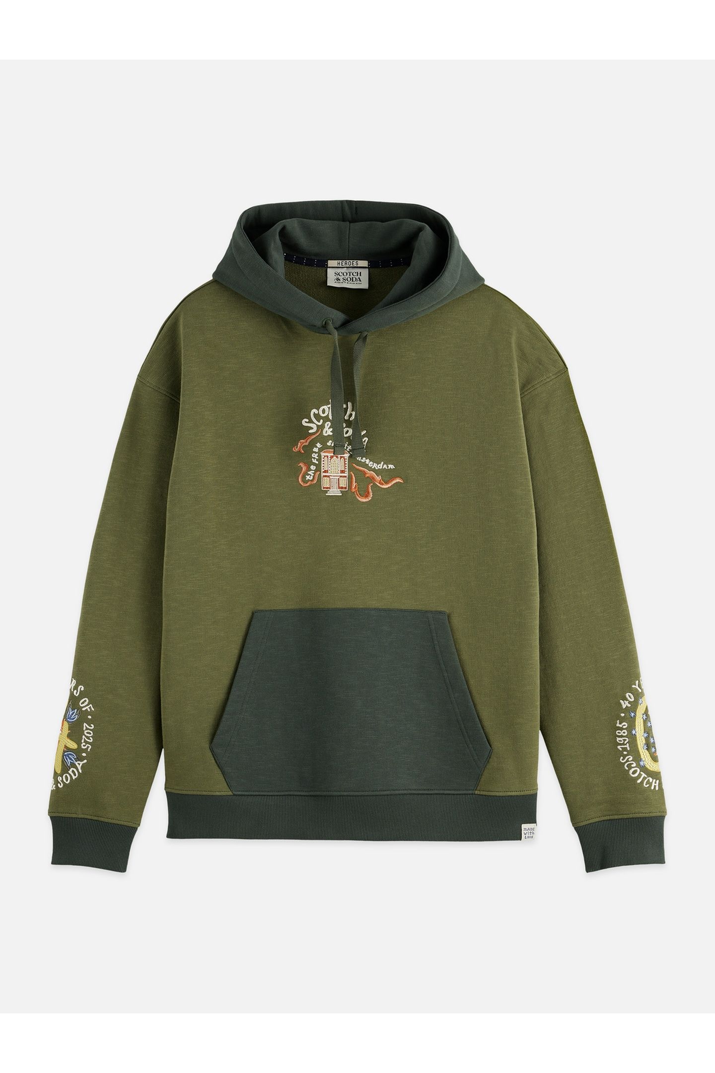 THE 40TH ANNIVERSARY EMBROIDERED RELAXED-FIT HOODIE DARK BEI 3