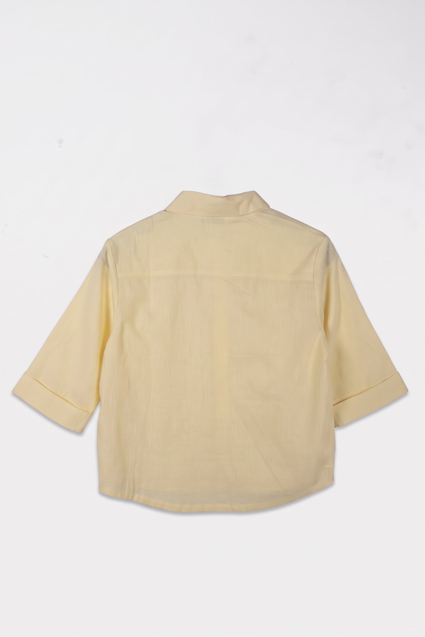 TEEN GIRLS RELAXED OVERSHIRT VANILLA YELLOW 3