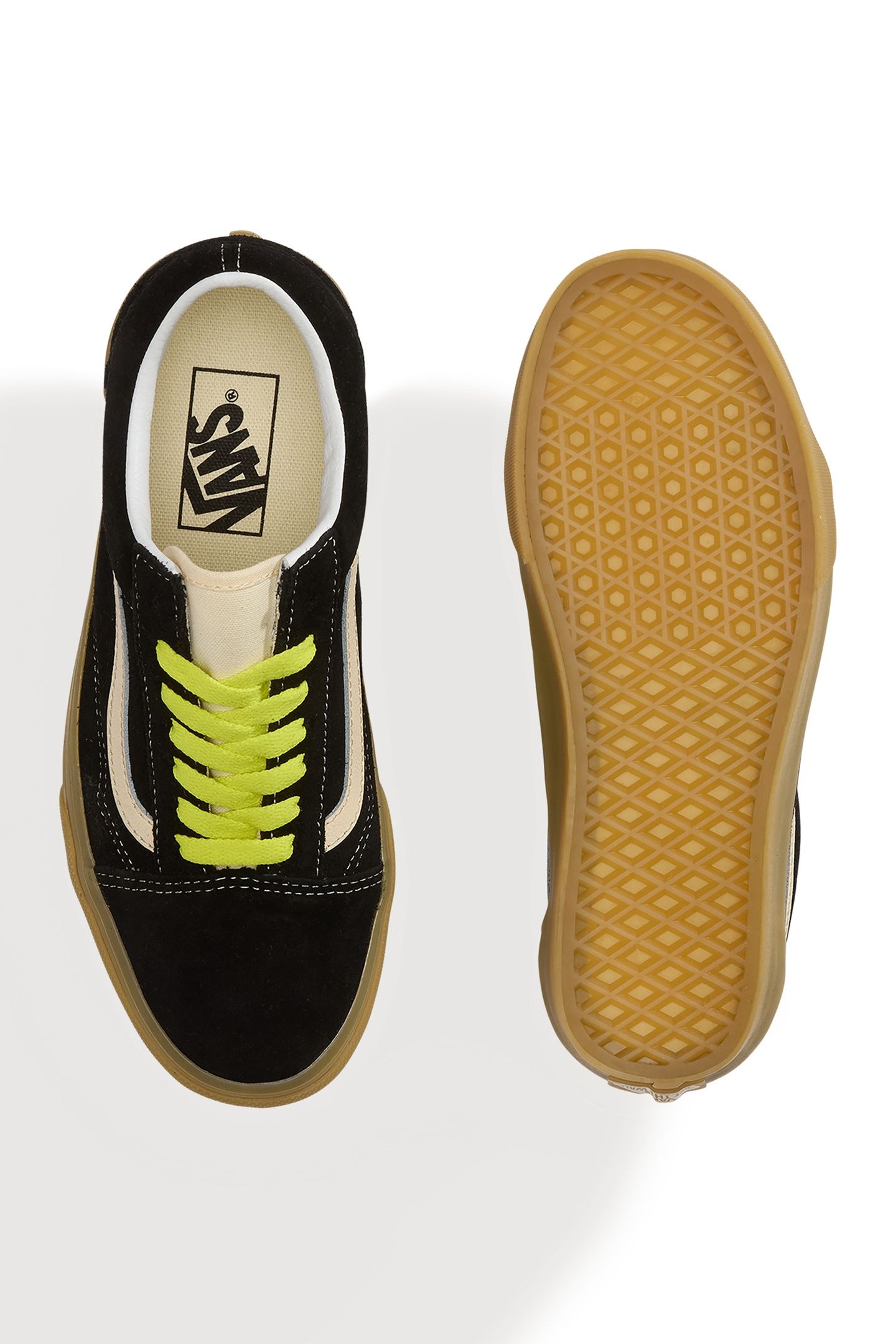 UNISEX OLD SKOOL POP LACE BLACK/FLURO LIME 5