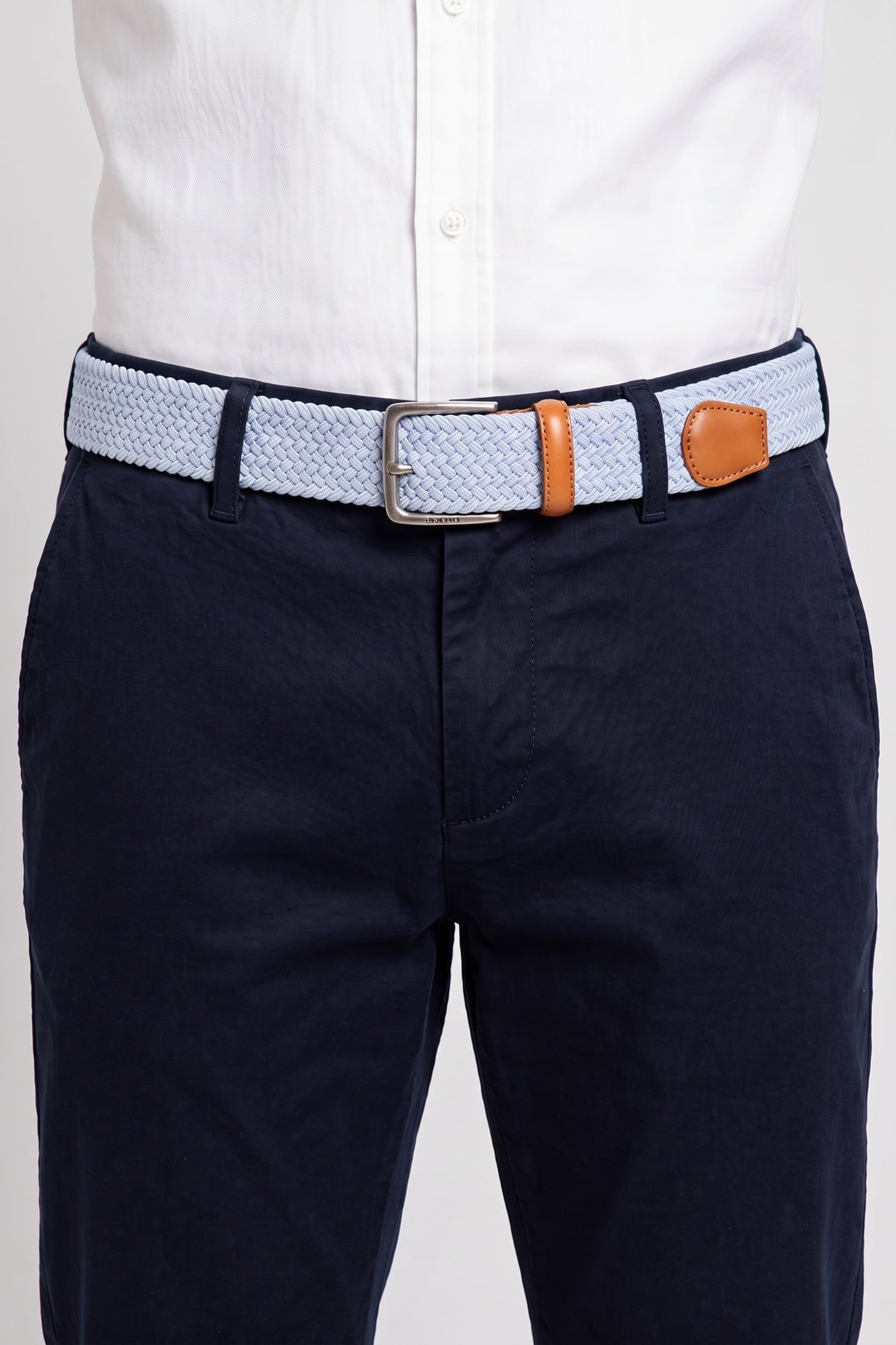 BRAIDED ELASTIC BELT MUTED BLUE 3