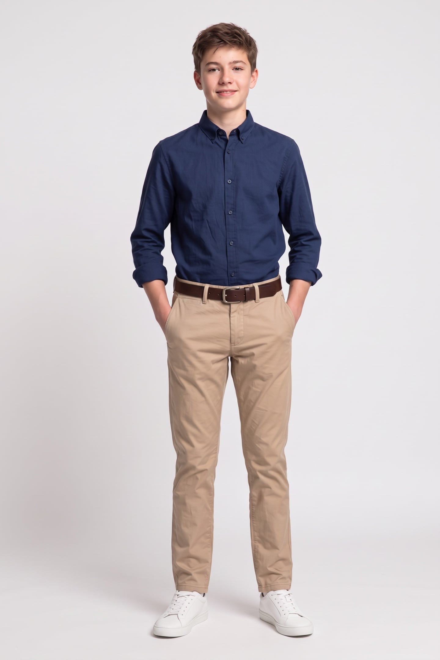 TEEN BOYS GANT CHINO DARK KHAKI 1