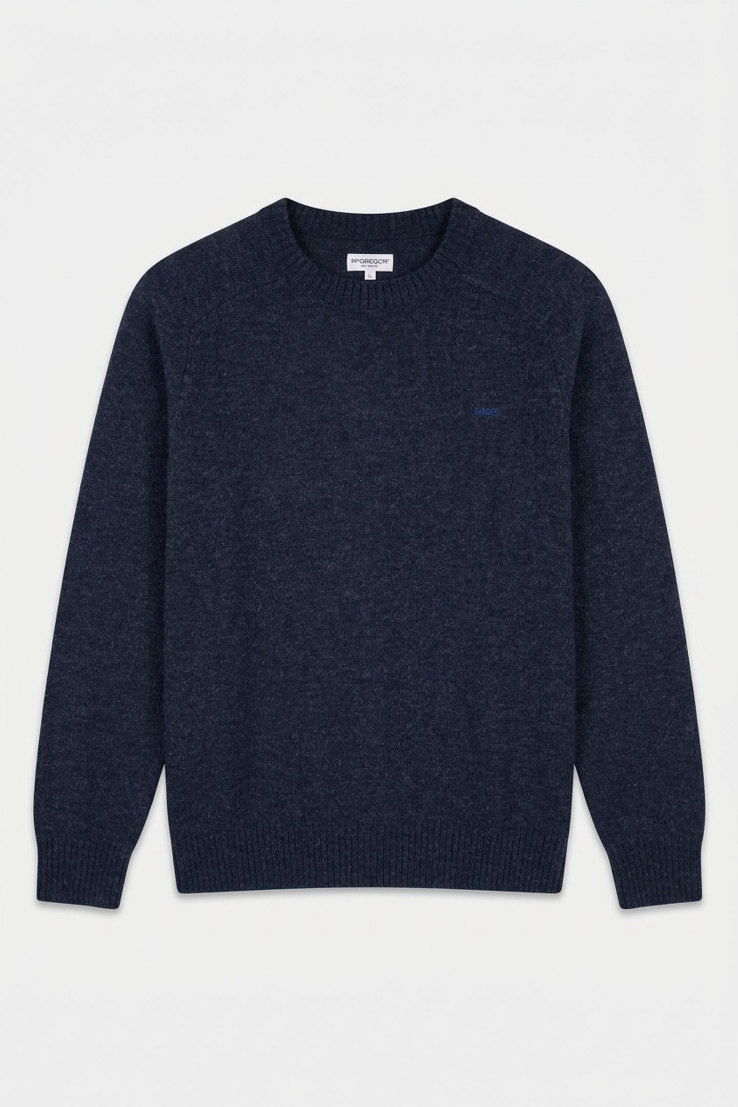 LAMBSWOOL CREW NECK SWEATER NAVY 3