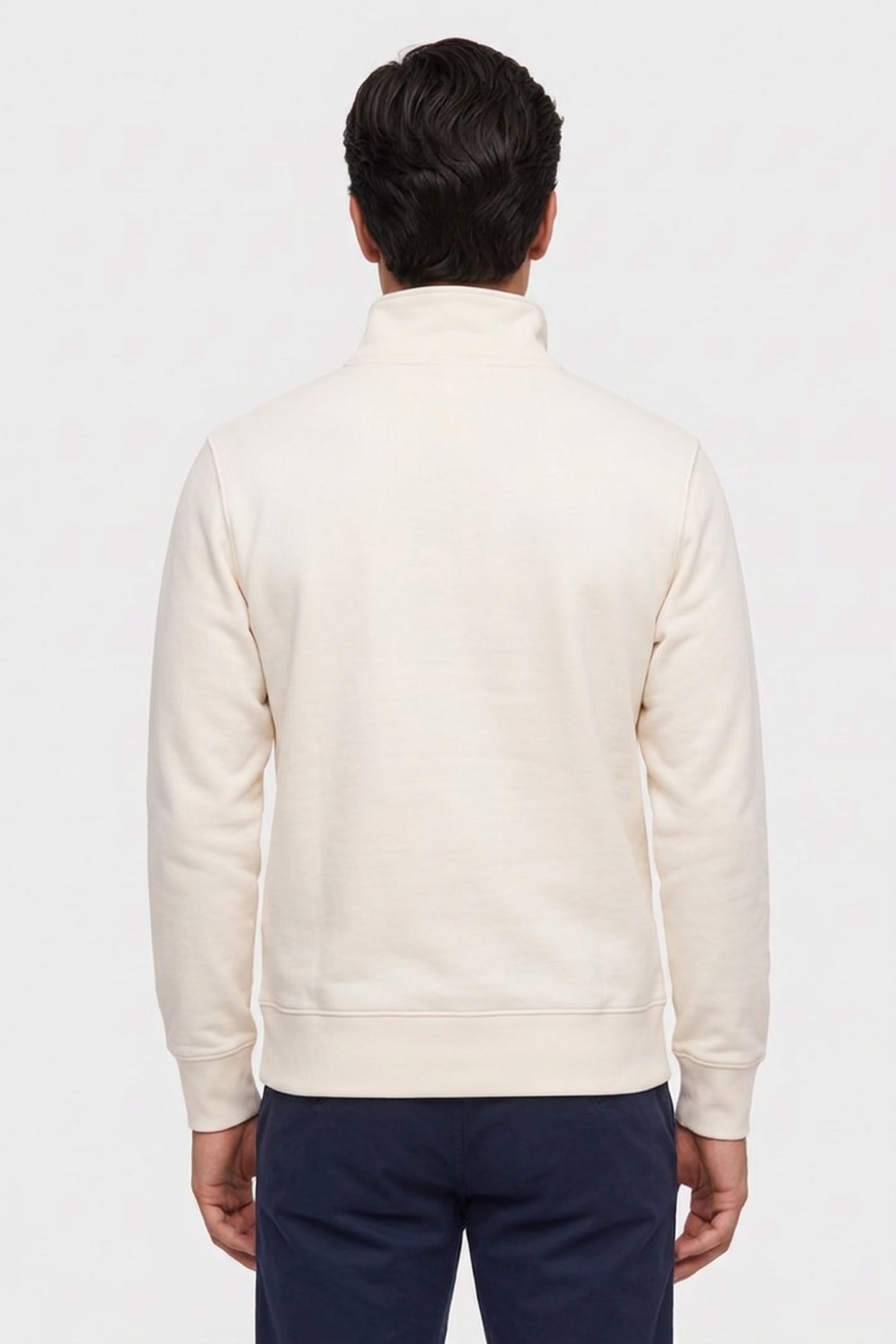 GRAPHIC HALF ZIP CREAMED WHITE 2
