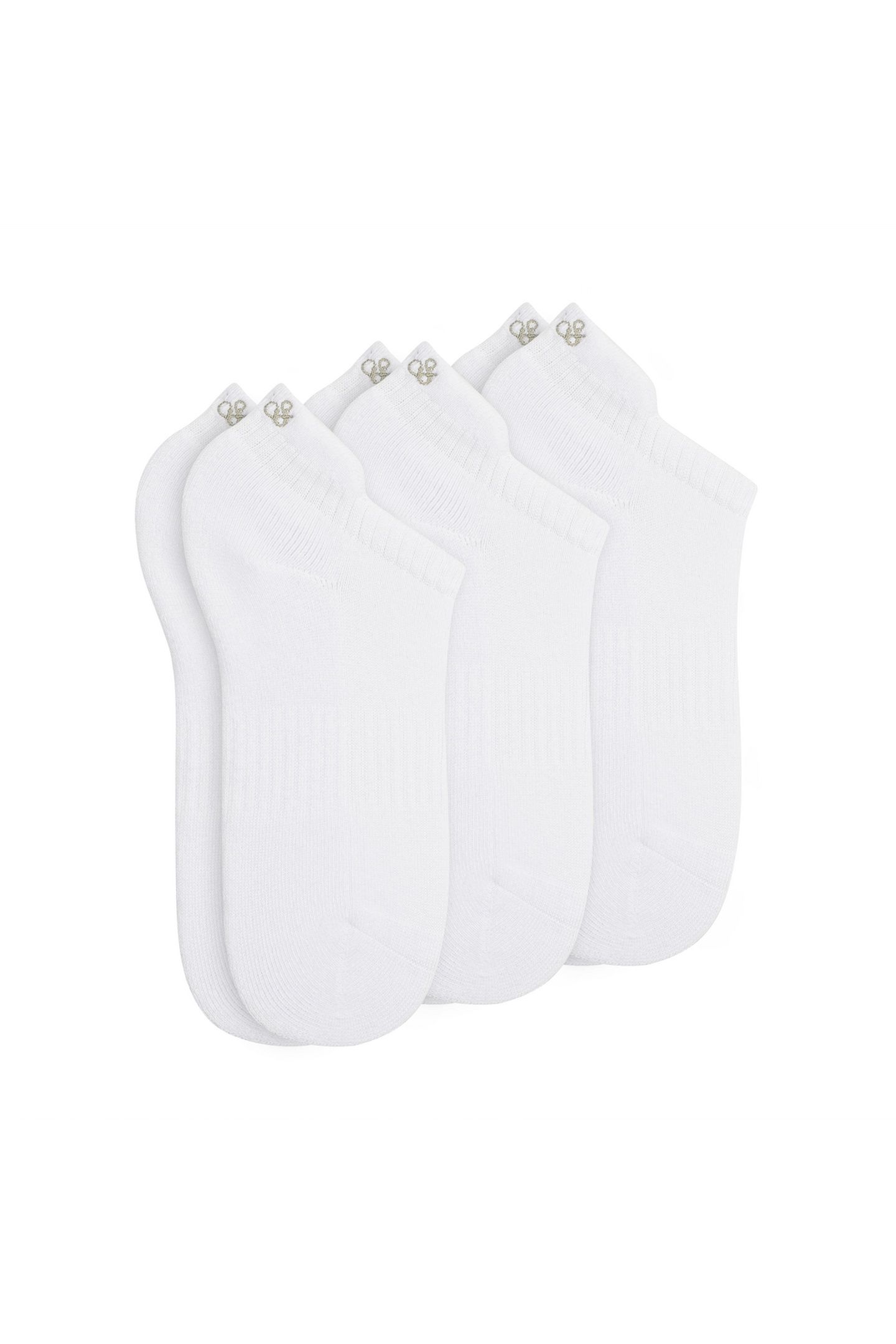3PK WOMENS 1/2 TERRY LOW CUT WHITE TRADITIONAL 1