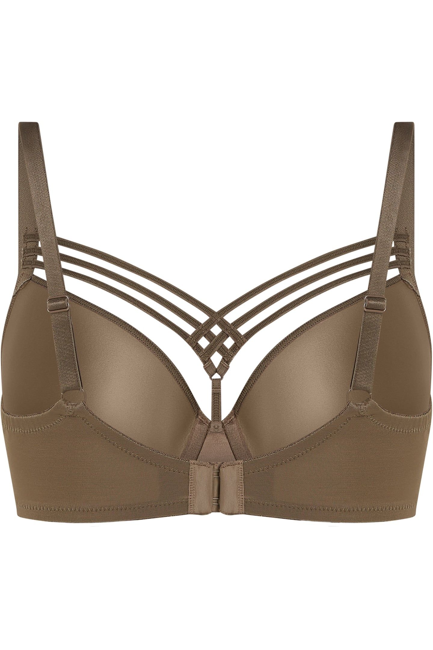 DAME DE PARIS CAPPUCINO BROWN PLUNGE BRA 3