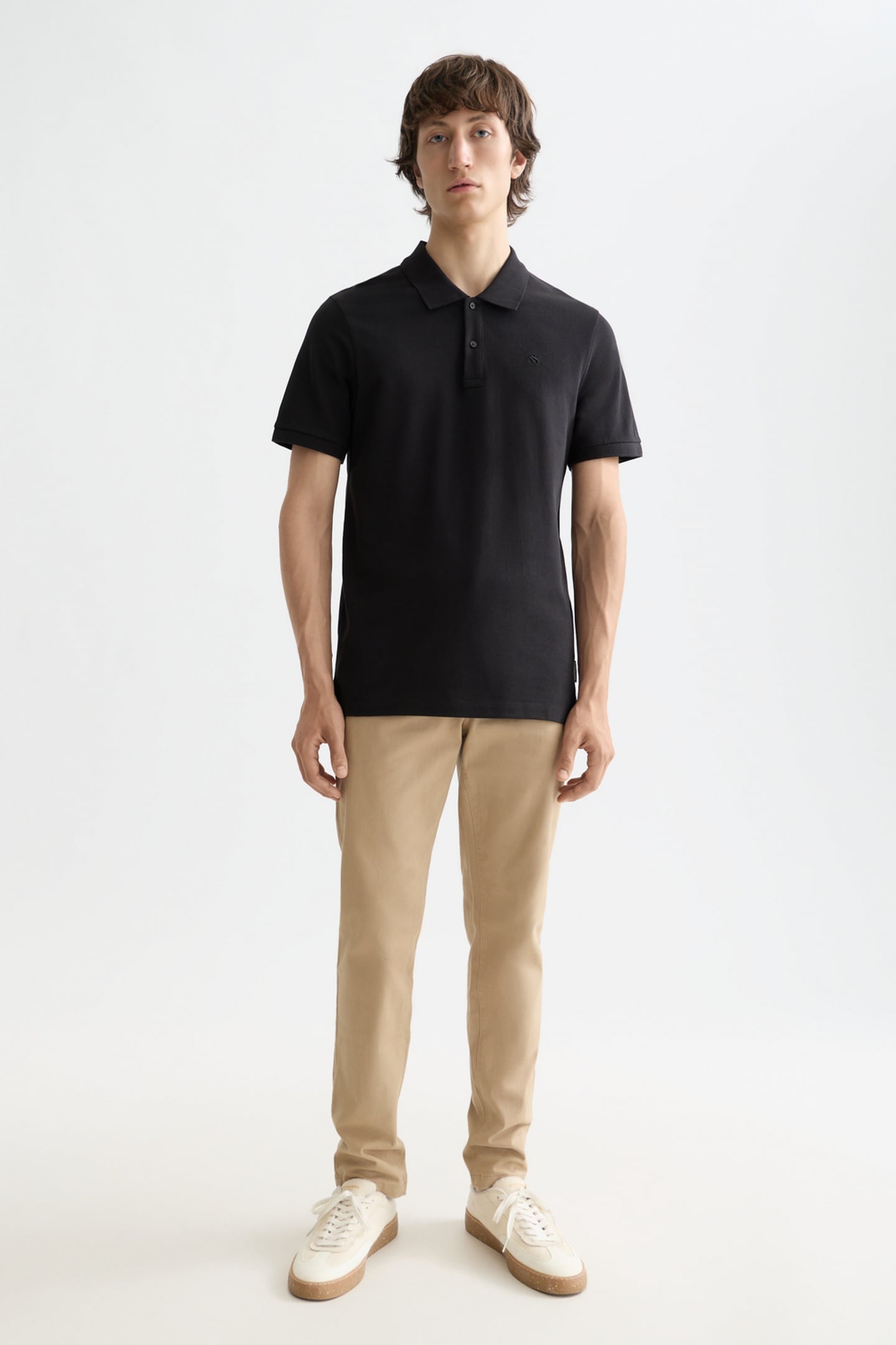 CHEST LOGO REGULAR-FIT PIQUE POLO BLACK 3