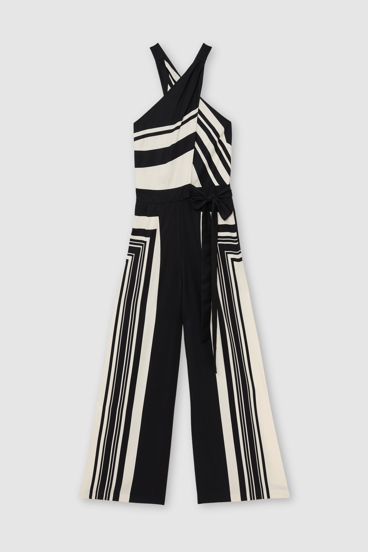 PRINTED WIDE LEG JUMPSUIT BLACK/IVORY 5