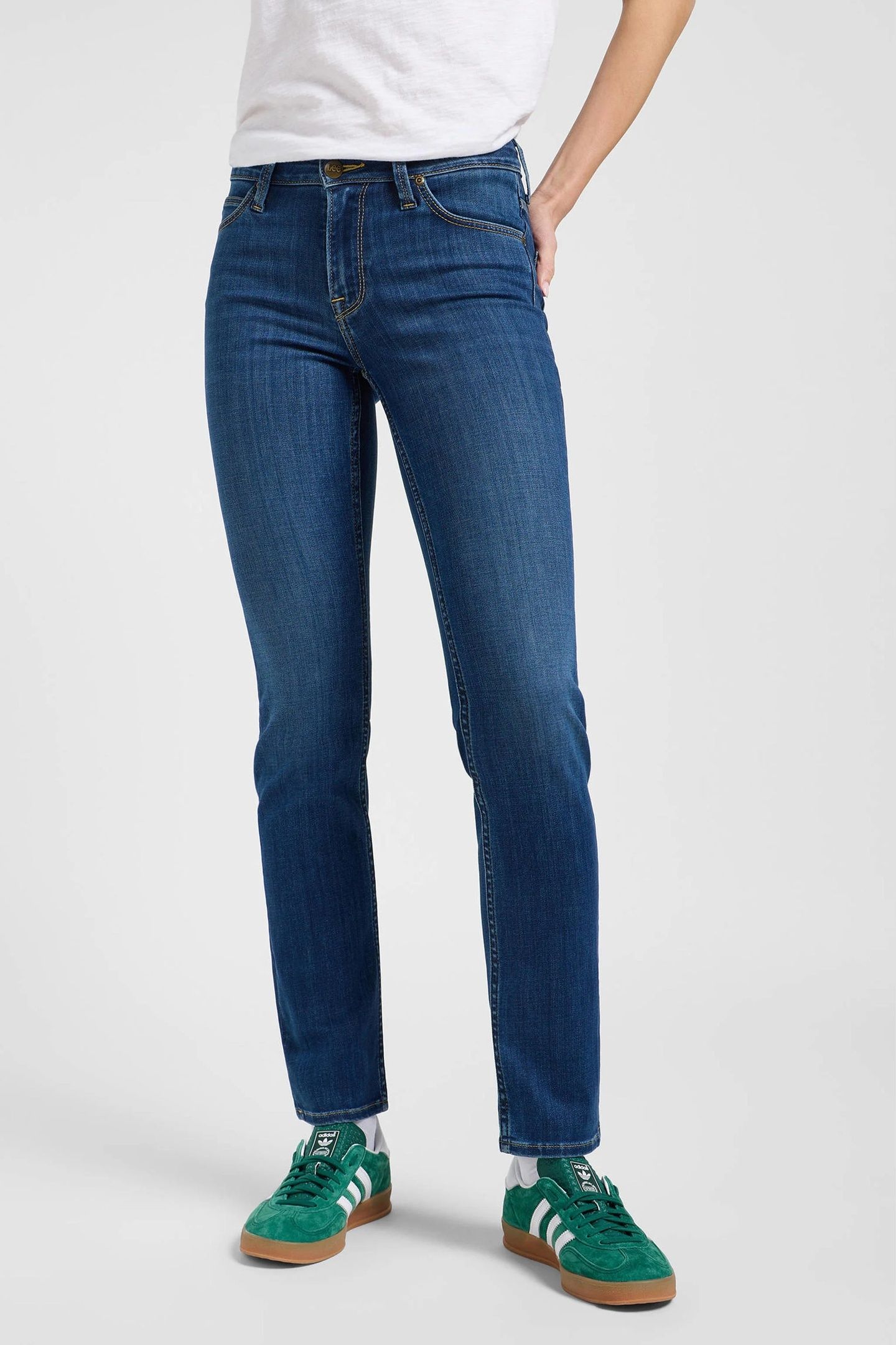 ELLY IVY WASH SLIM STRAIGHT JEANS DENIM BLUE 1