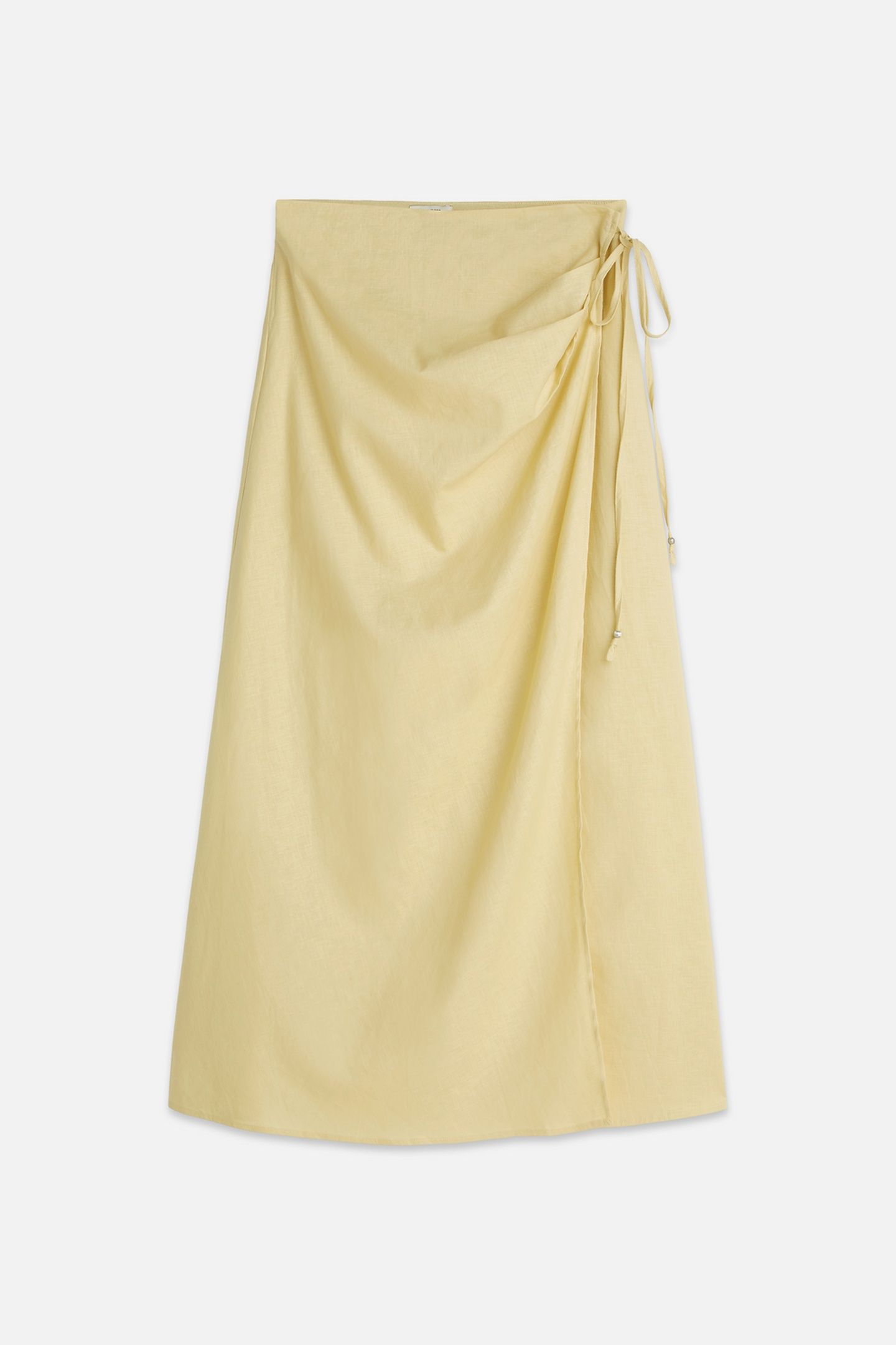 LINEN WRAP SKIRT PARSNIP 5