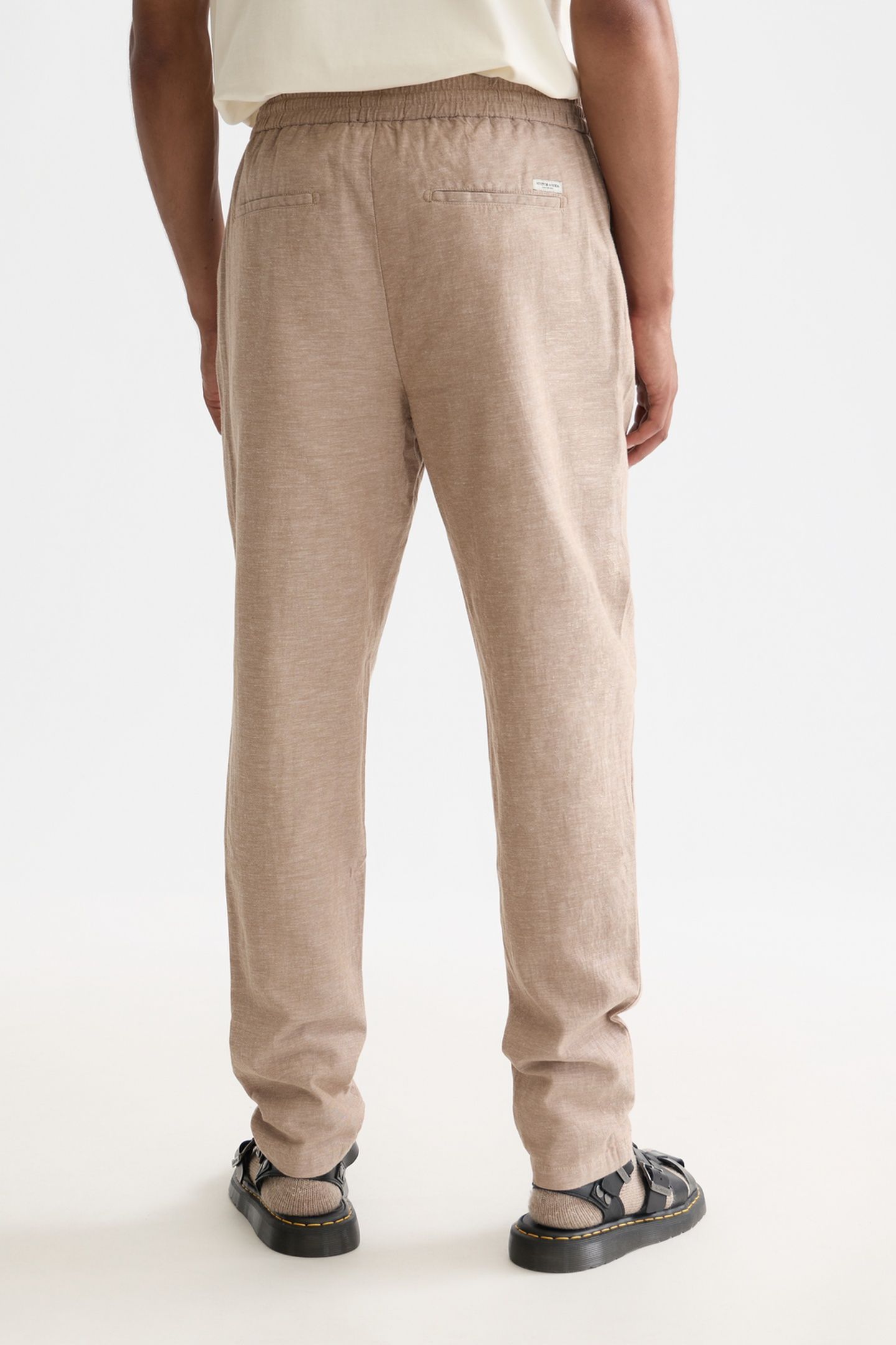 SEASONAL CORE WARREN COTTON LINEN JOGGER LT PASTEL BROWN 2