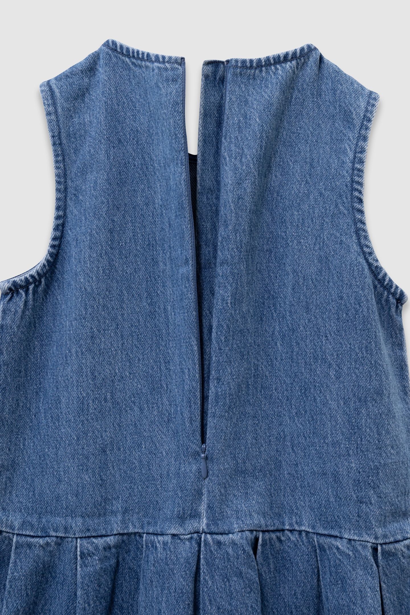 GIRLS’ 2-IN-1 DENIM DRESS AND ZIP-NECK SWEATSHIRT 5