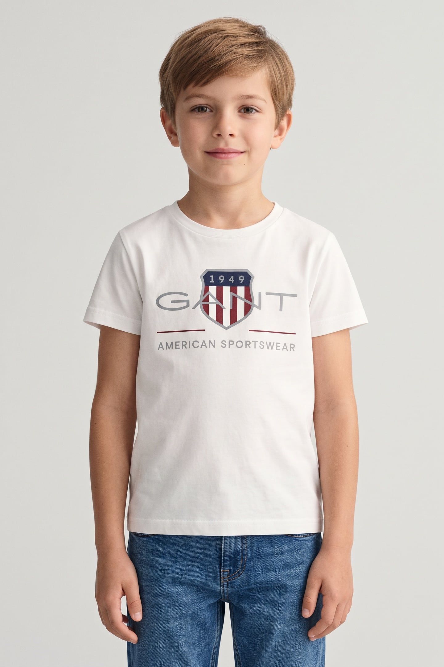 TEEN UNISEX ARCHIVE SHIELD SS T-SHIRT WHITE 1